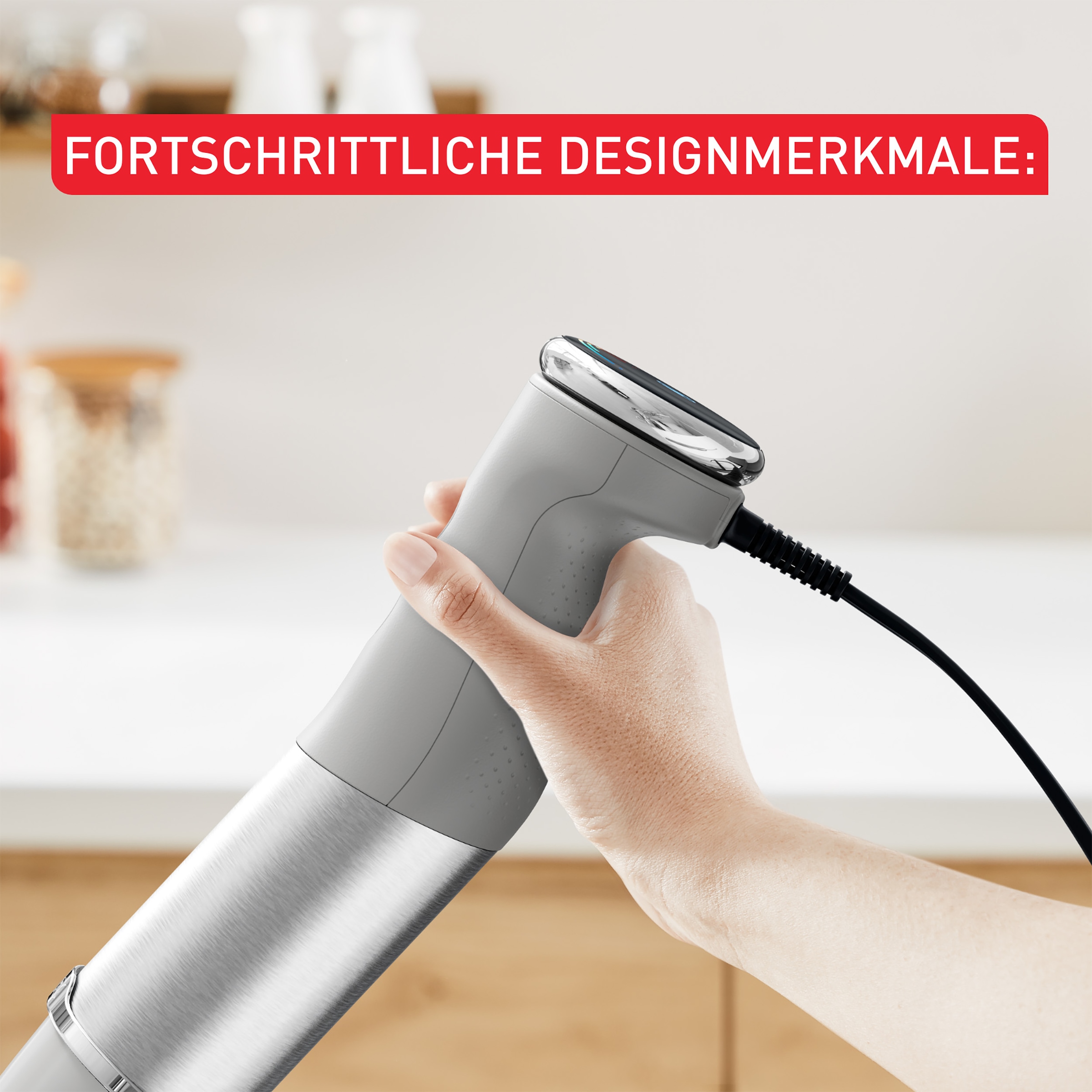 Tefal Stabmixer »HB673B Quickchef+«, 1000 W, Silence-Modus, 20 Geschwindigkeitsstufen, inkl. Zubehör