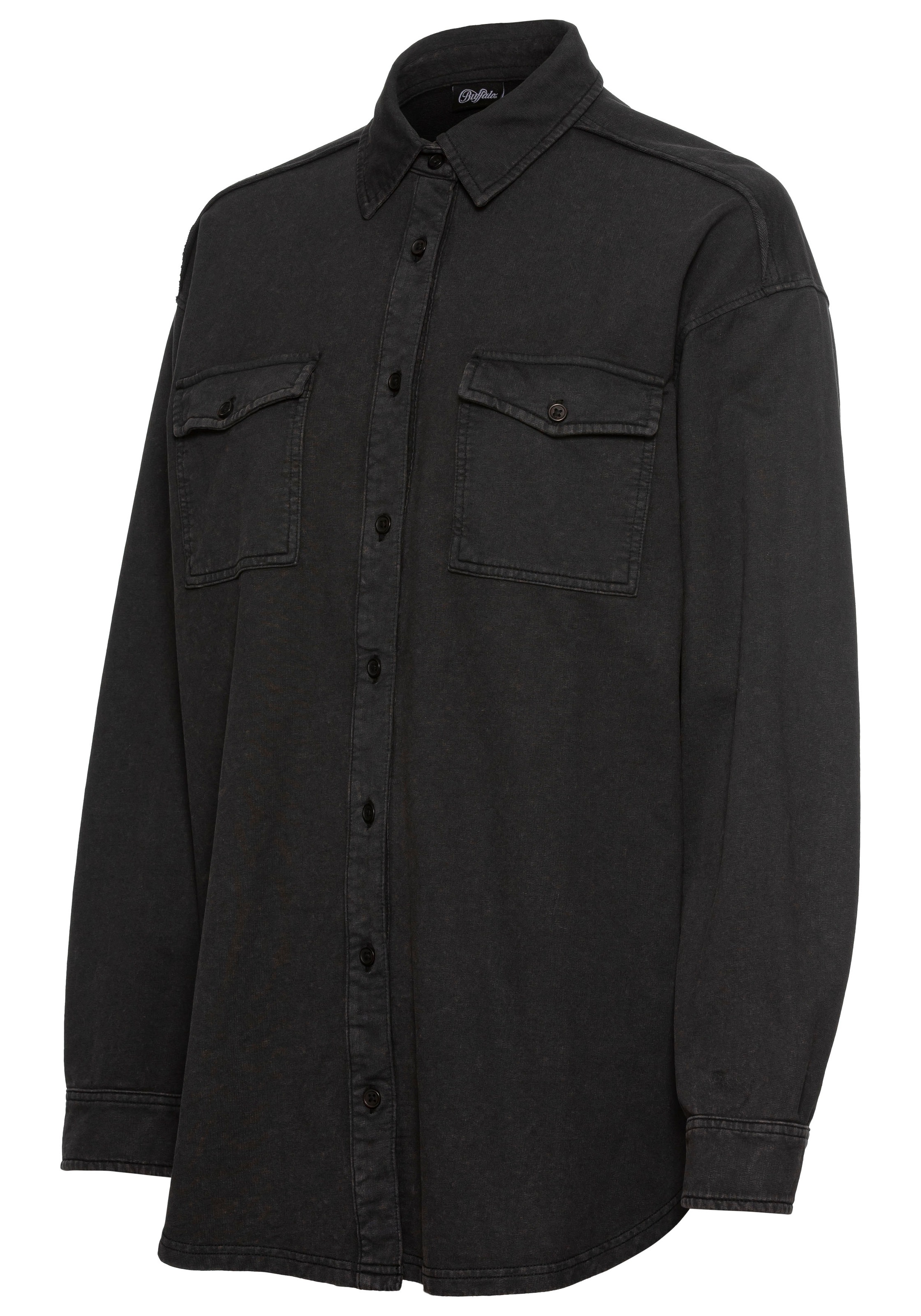 Buffalo Blusenshirt, Loungeshirt im Used-Look, Loungewear