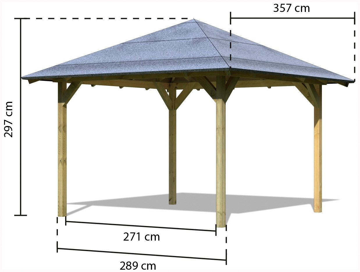 Karibu Pavillon »Cordoba«, BxT: 357x357 cm