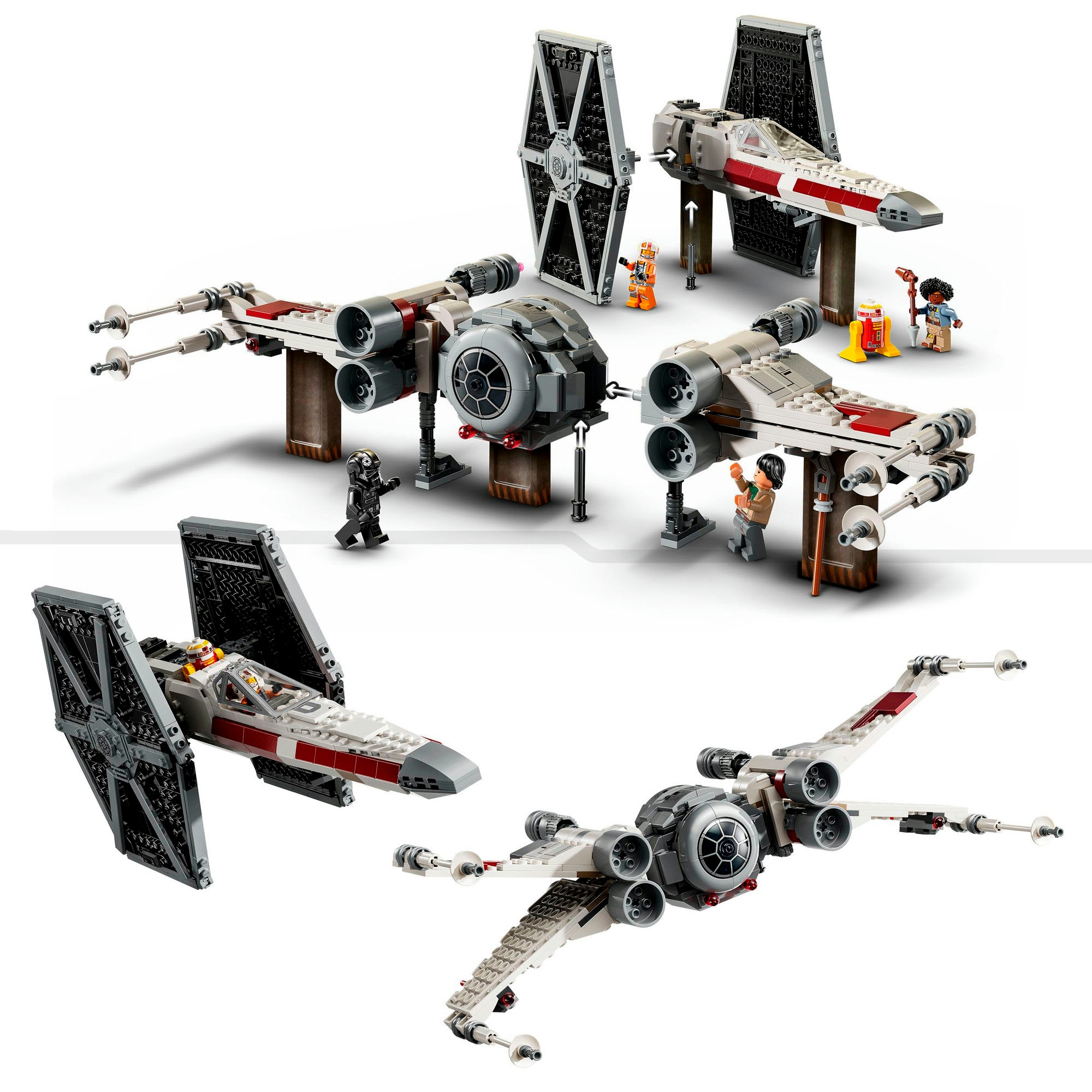 LEGO® Konstruktionsspielsteine »Mashup aus TIE Fighter & X-Wing (75393), LEGO Star Wars TM«, (1063 St.), Made in Europe