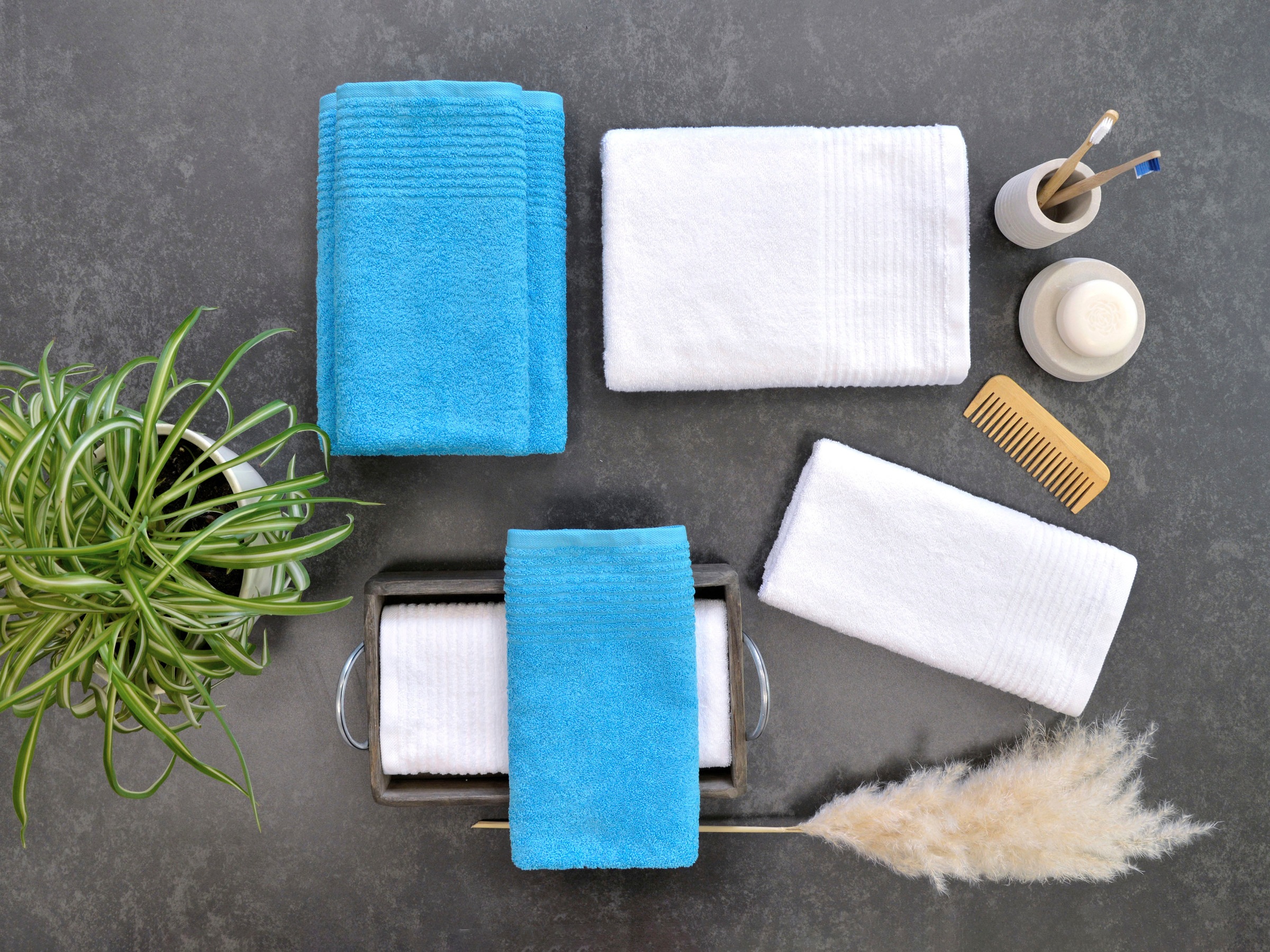 Dyckhoff Handtuch Set »Brillant«, Set, 6 tlg., Walkfrottee, mit Streifenbor günstig online kaufen