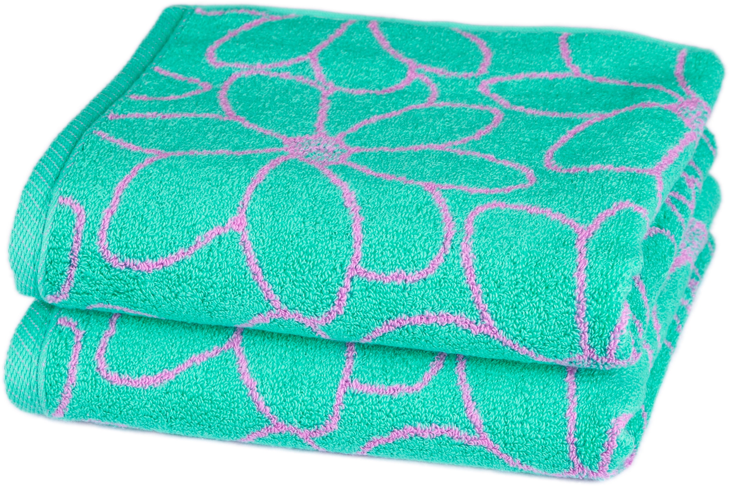 »Blütenfond«, aus Handtücher ROSS Mako-Baumwolle bestellen feinster bequem (2 St.), und schnell