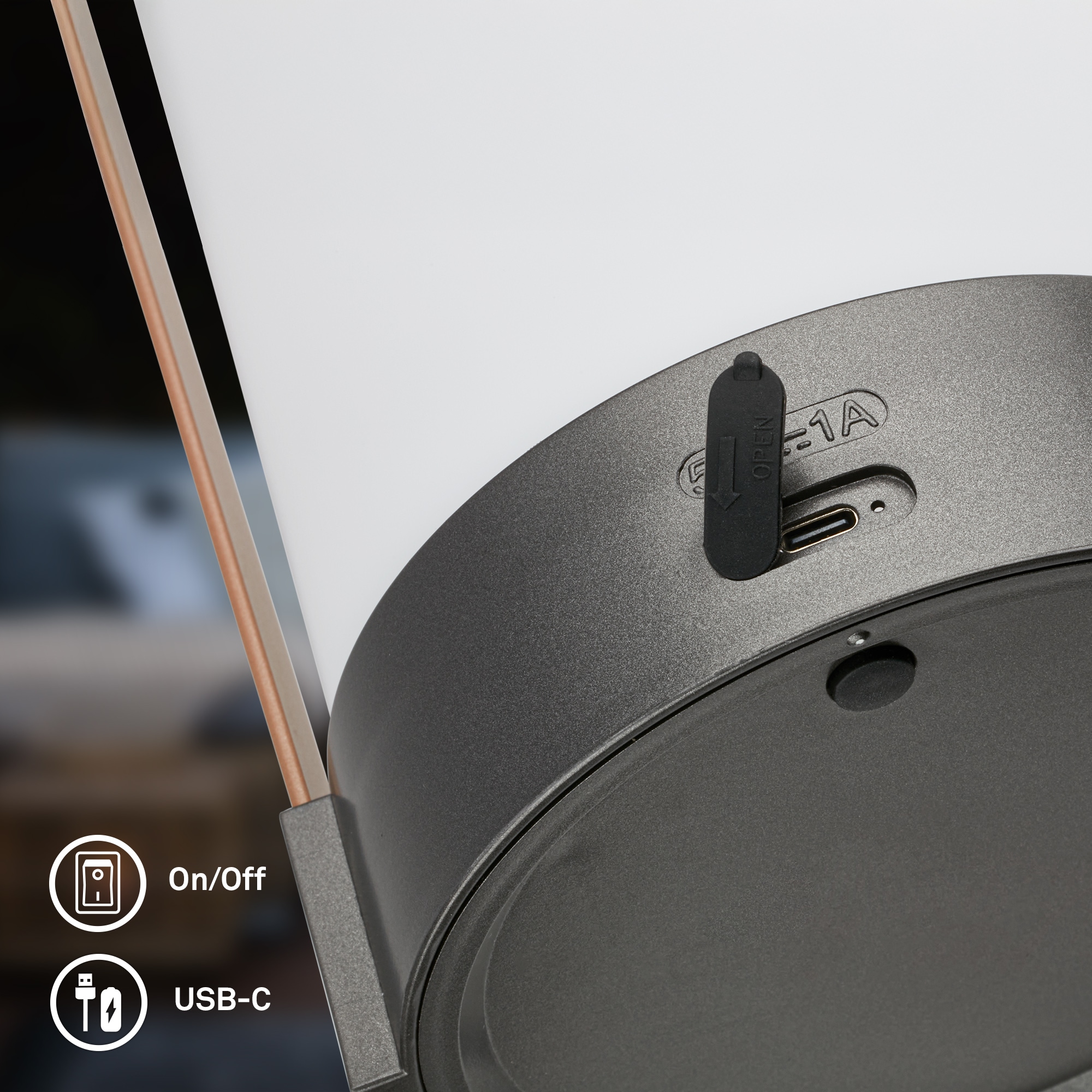 Briloner Leuchten LED Tischleuchte »ASA BIG« LED-Board 1 Stk. Warmweiß 14,5x13,5x24 cm, Indoor/Outdoor, Balkon, Terrasse, Wohnzimmer