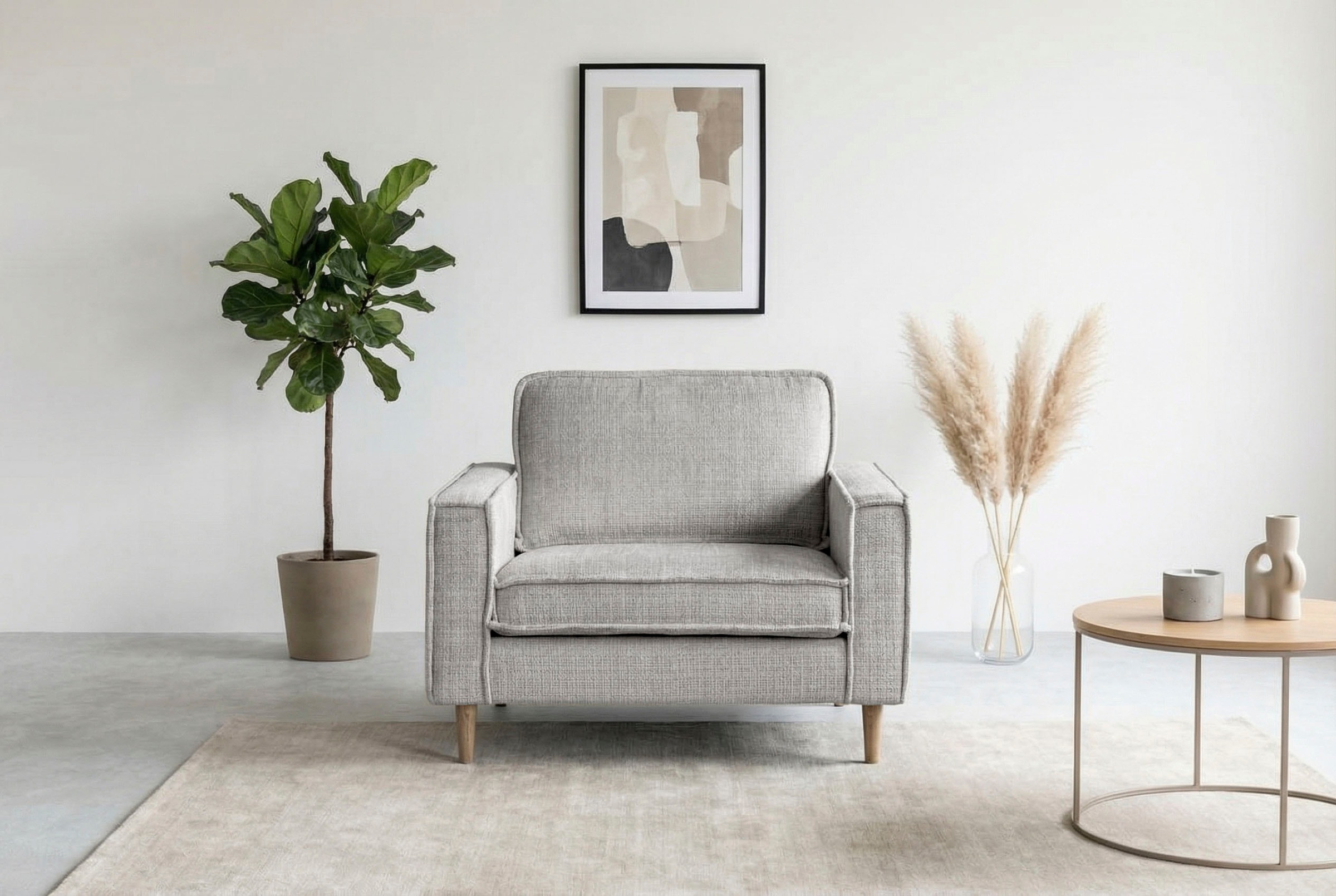 Home affaire Loveseat »Pinto Skandi 105 cm, Chenille, Struktur« mit Keder, günstig online kaufen
