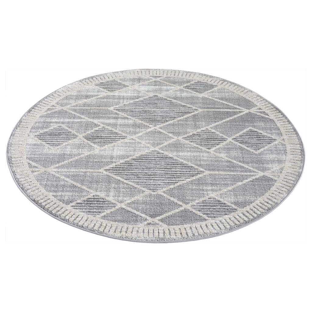 Carpet City Teppich »FLAIR178«, rund, 11 mm Höhe, Kurzflor-Teppich, Skandi-Stil, Wohnzimmer