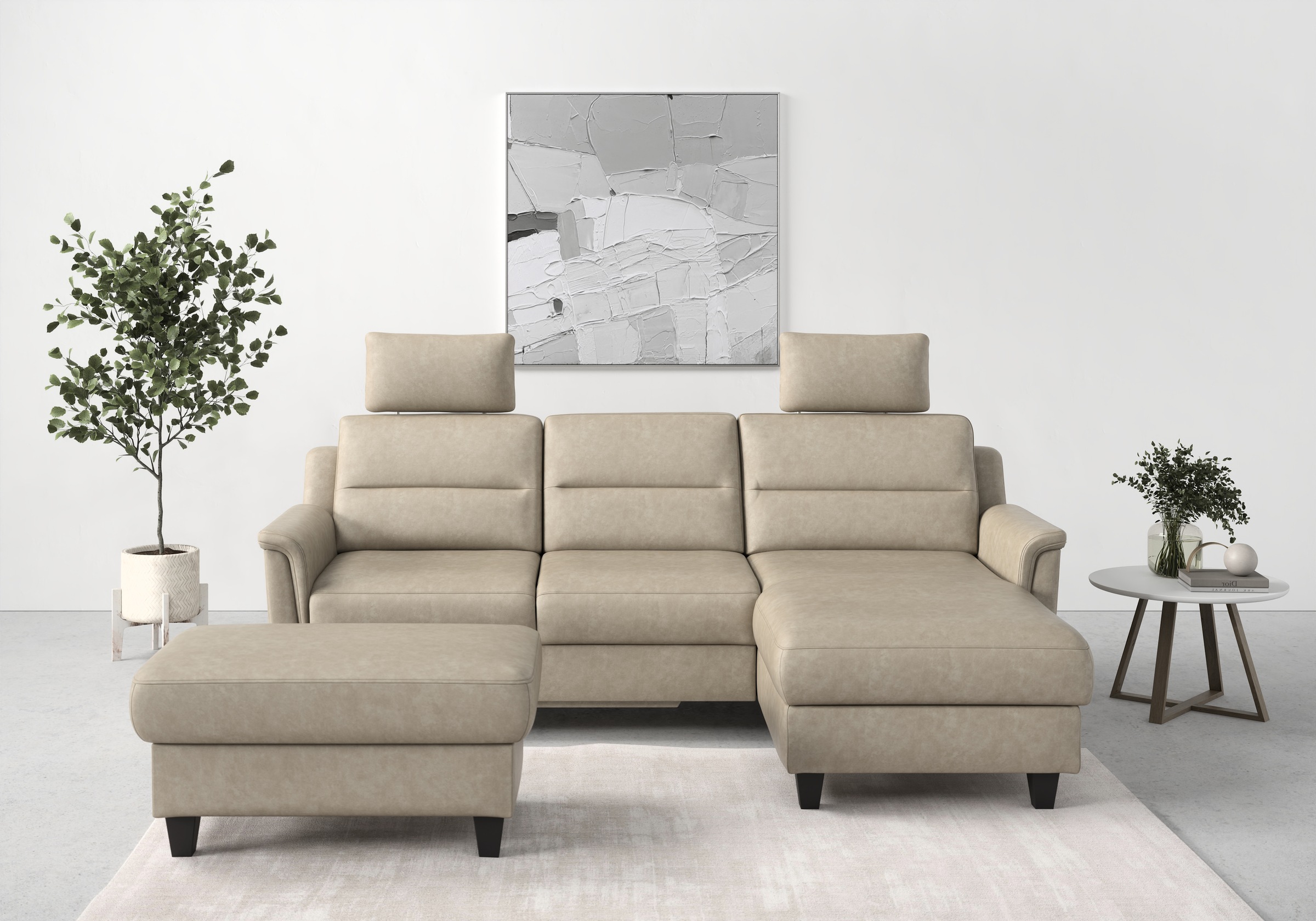 sit&more Ecksofa »Farö L-Form«, inklusive Federkern, wahlweise mit Bettfunk günstig online kaufen