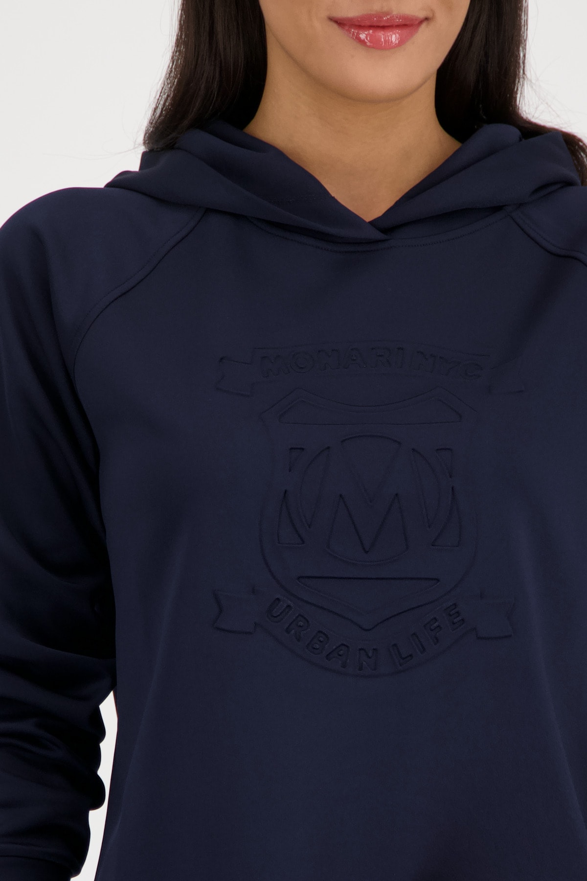 Monari Kapuzensweatshirt , Regular Fit, geprägtes Emblem
