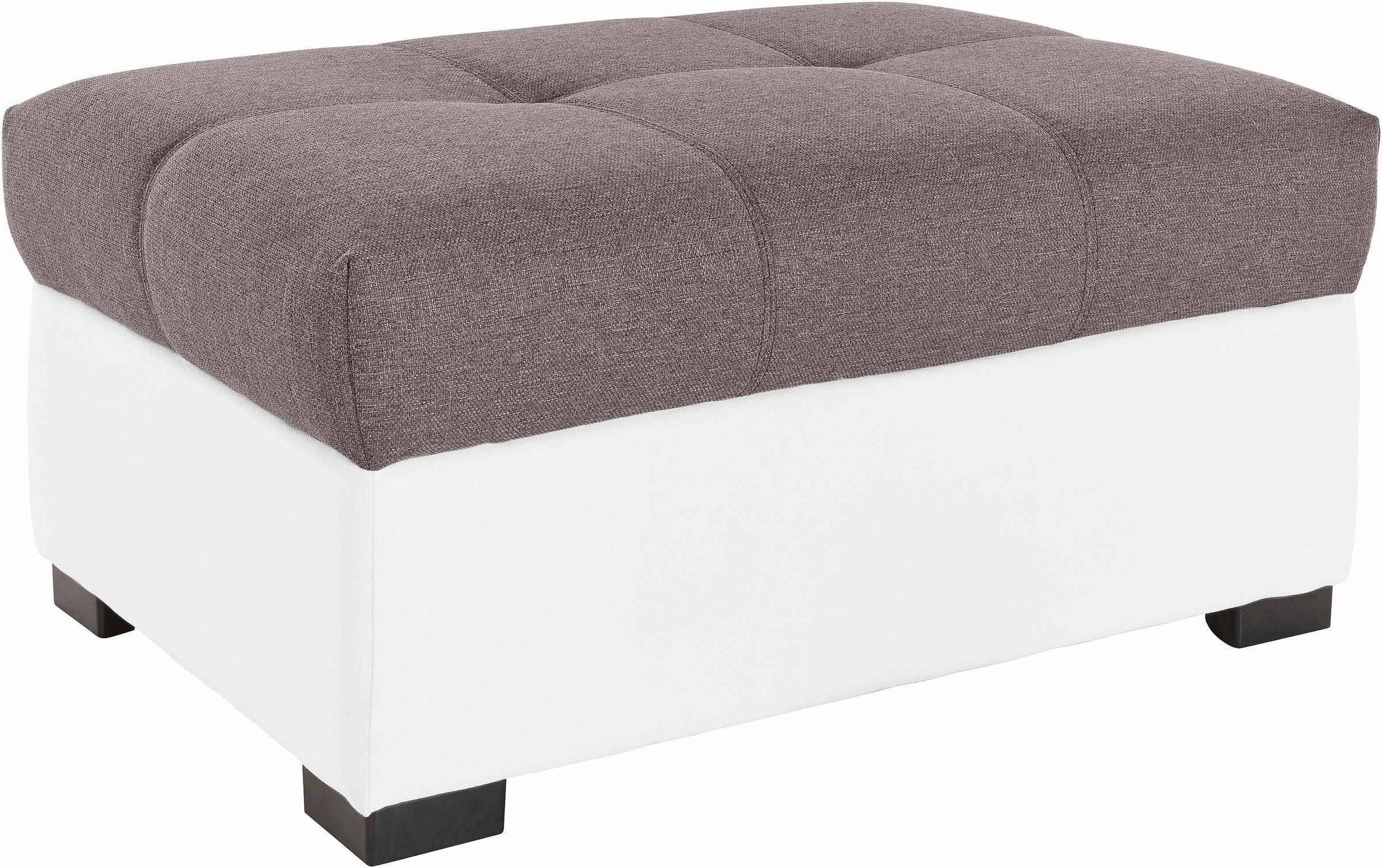 COTTA Polstergarnitur »Speedway«, (Set), Set: bestehend aus 2-Sitzer Sofa und Hocker, frei im Raum stellbar