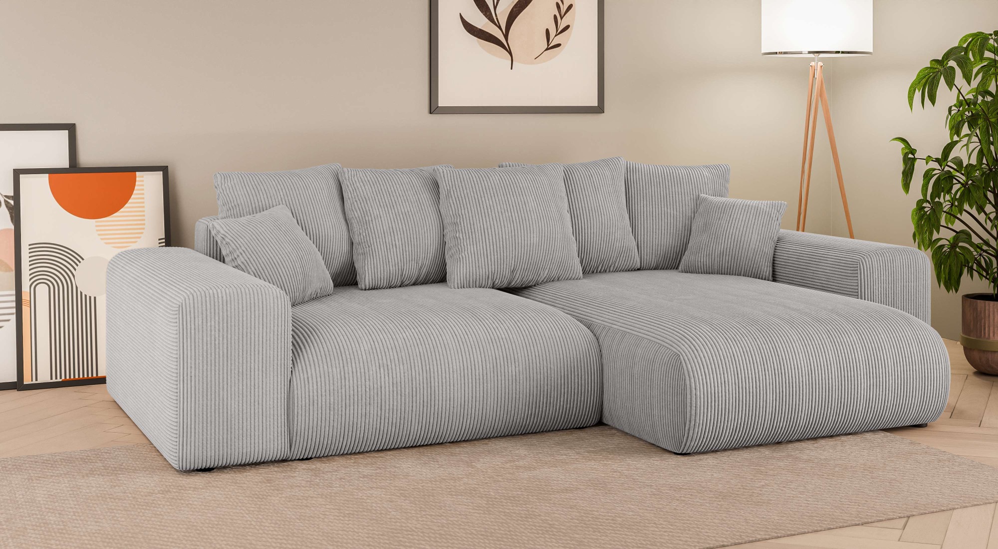 INOSIGN Ecksofa "LAKESIDE mit Bettfunktion und Bettkasten, B/T/H 257/166/84 günstig online kaufen