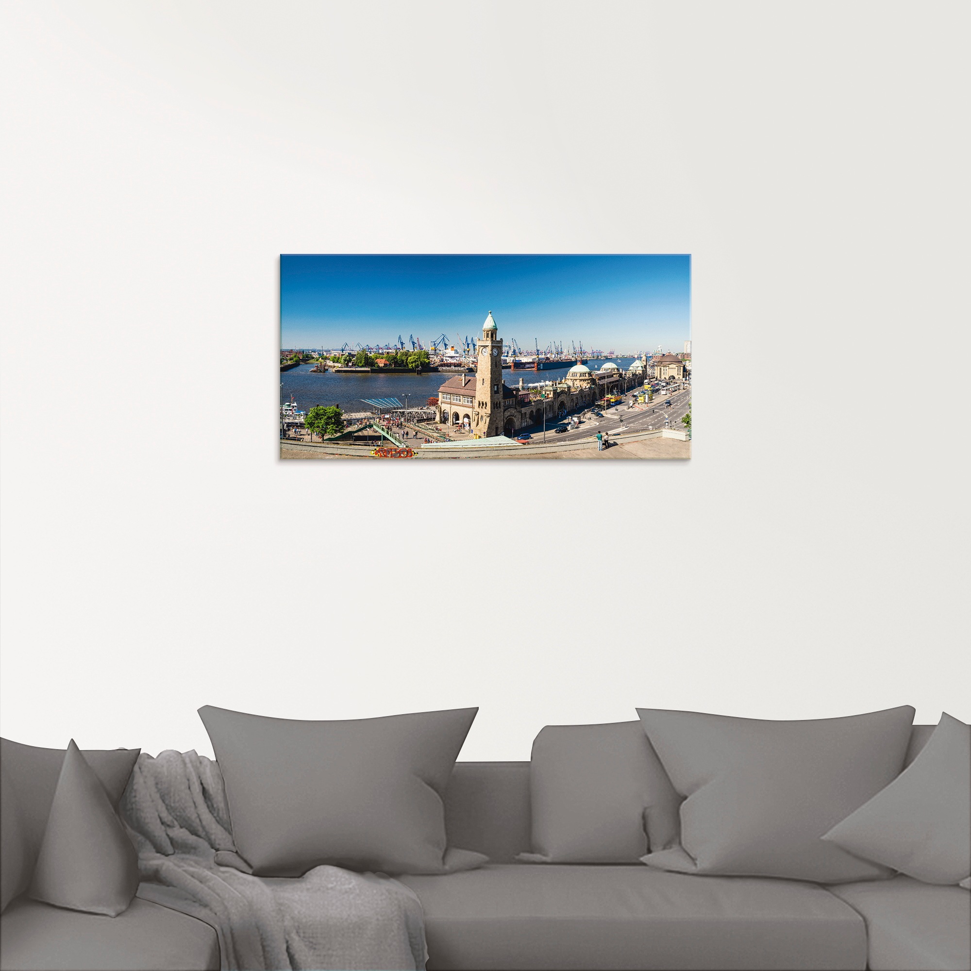 Artland Glasbild »Hamburg St. Pauli Landungsbrücken« Deutschland 1 Stk. tlg günstig online kaufen