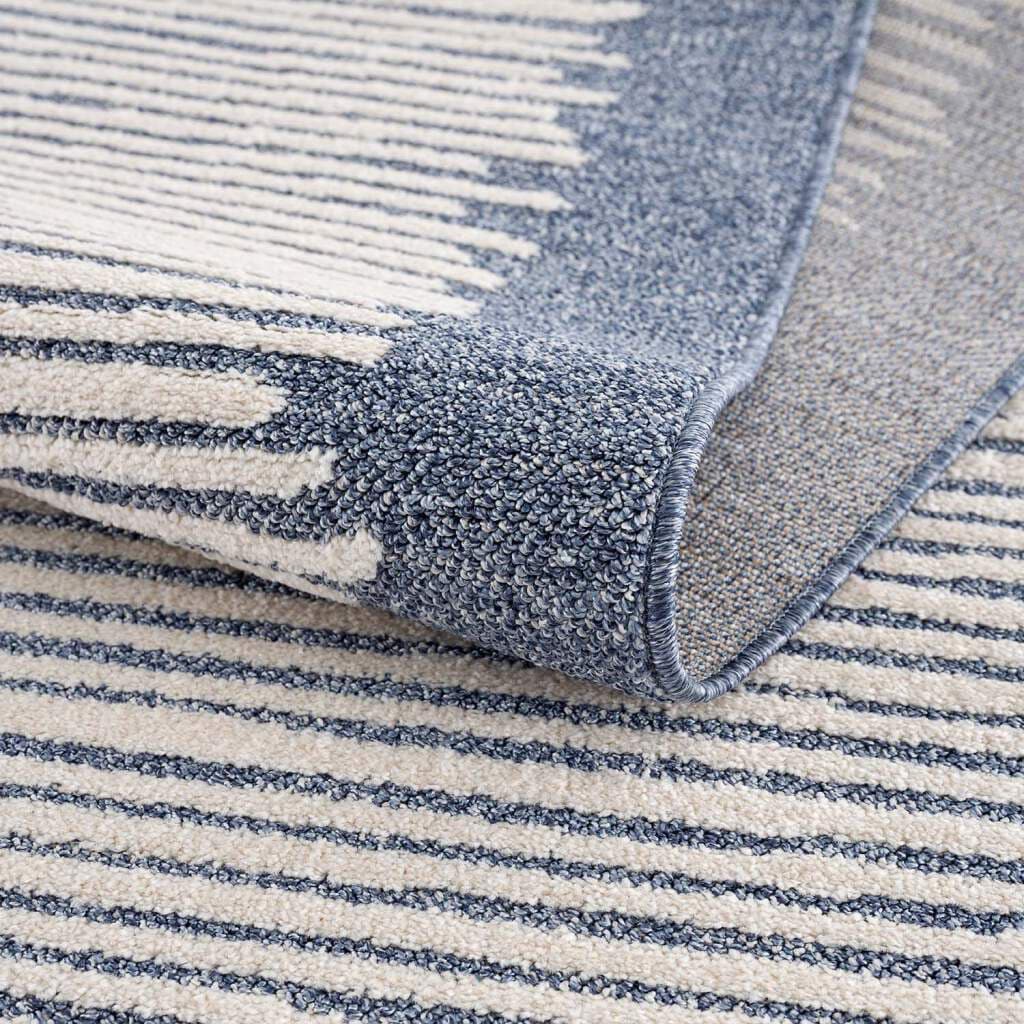 Carpet City Teppich »Art 2231«, rund, 7 mm Höhe, Kurzflor, Streifen-Muster, ideal für Flur & Diele