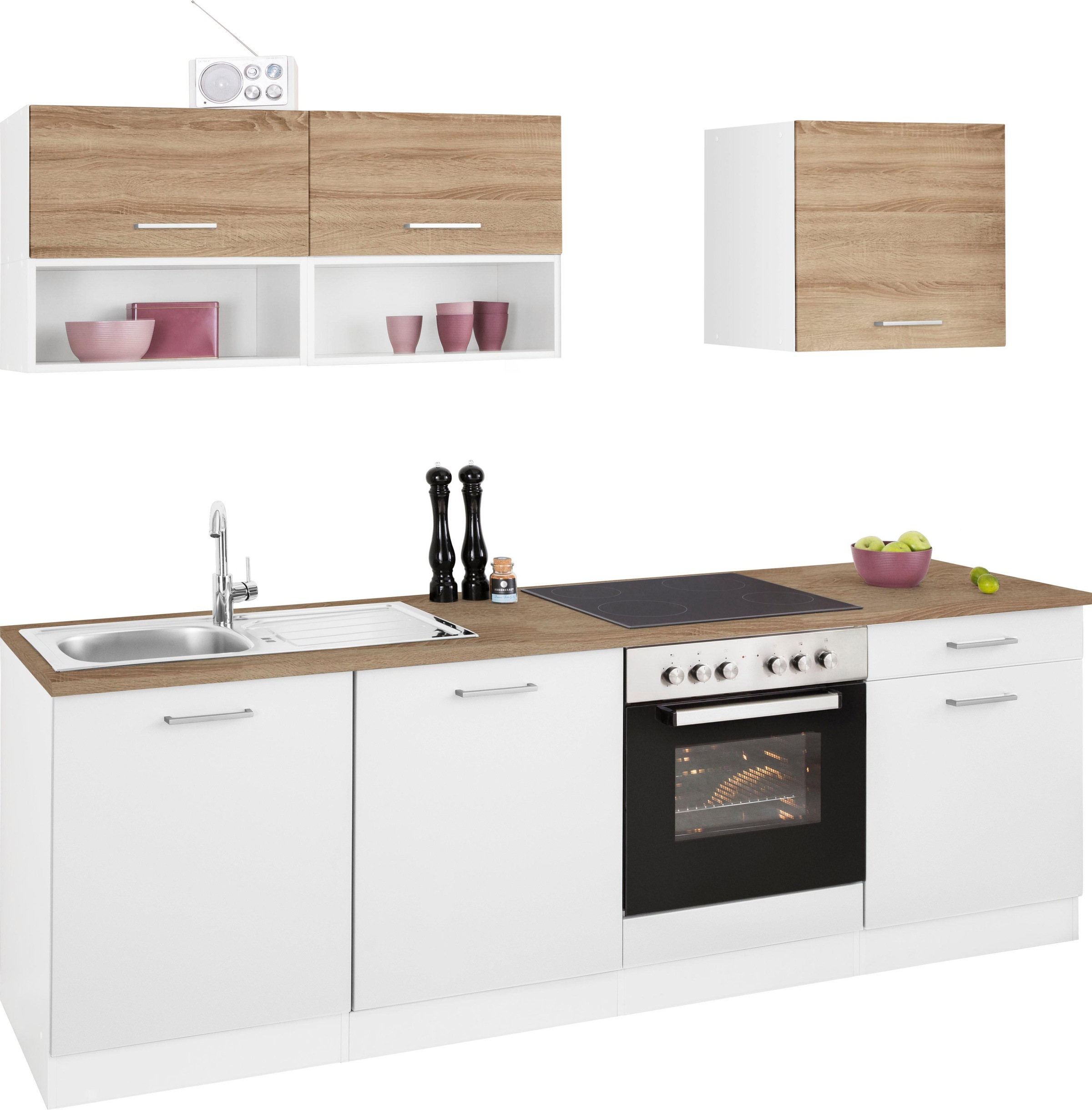 KOCHSTATION Küchenzeile »KS-Visby«, ohne E-Geräte, Breite 240 cm