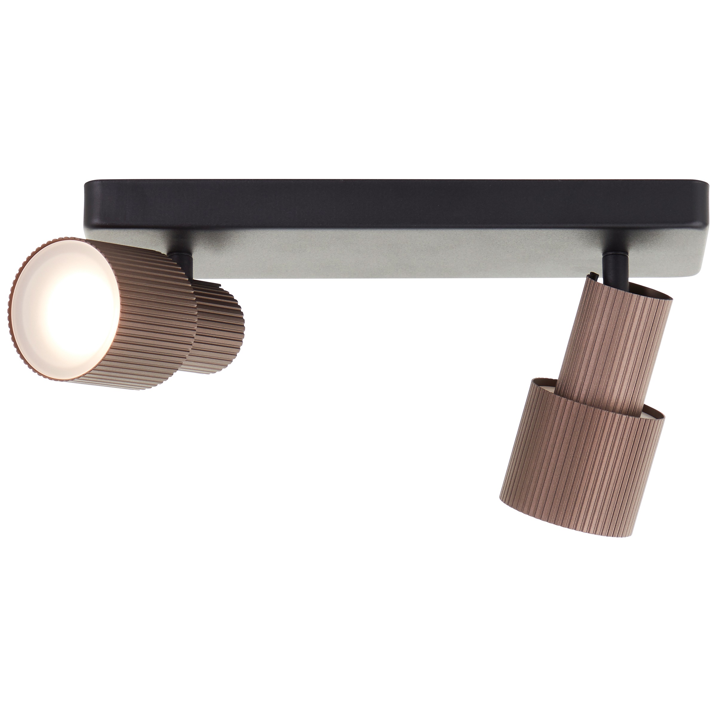 Brilliant Deckenstrahler »Cadiz«, 2 flammig, Leuchtmittel GU10 | LED wechselbar, 16 x 31 x 9 cm, 350 lm, 3000K, dimmbar, schwenkbar, Aluminium, schwarz