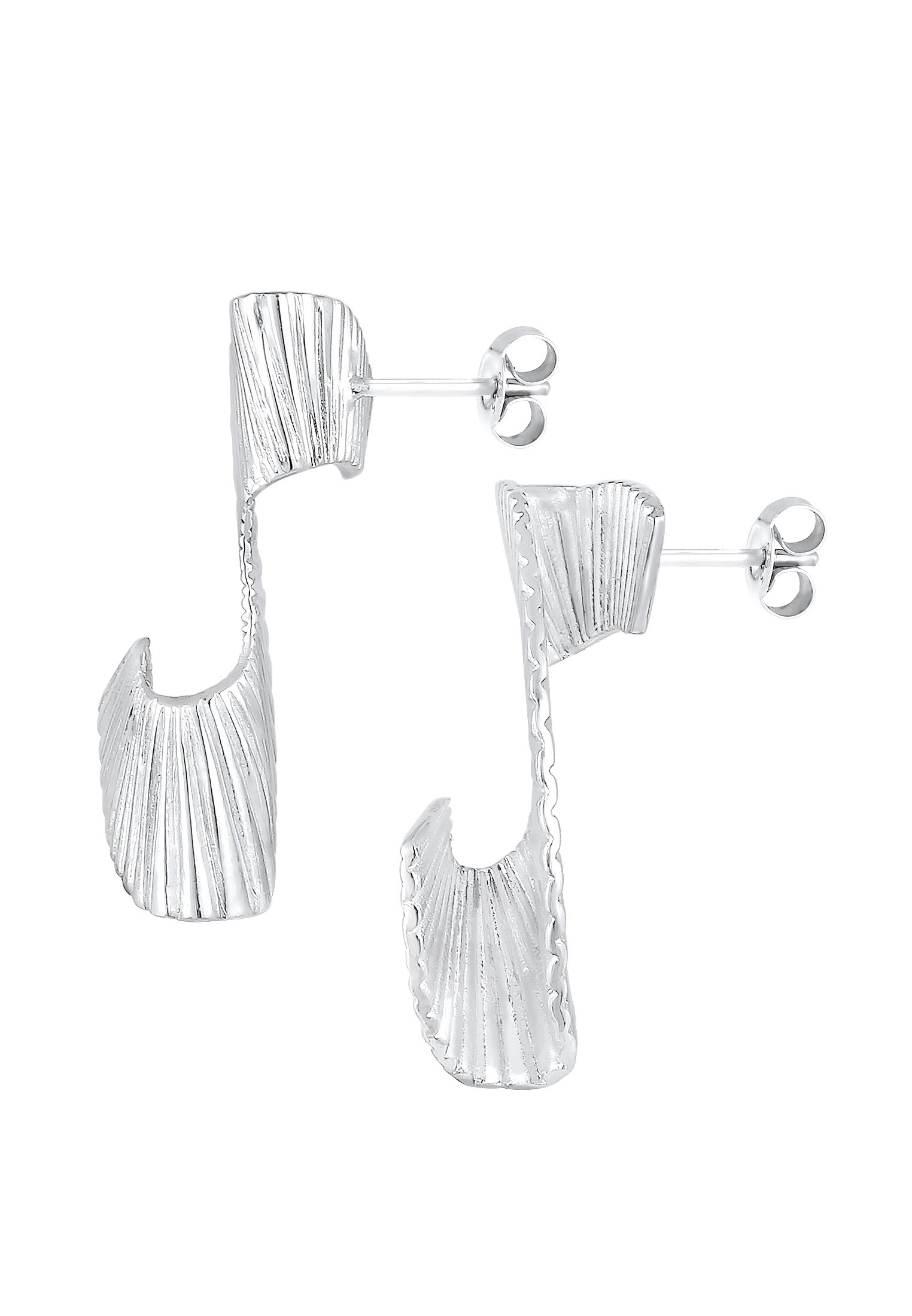 Elli Premium Paar Ohrstecker »Hänger Fächer Form Trend 925 Silber«