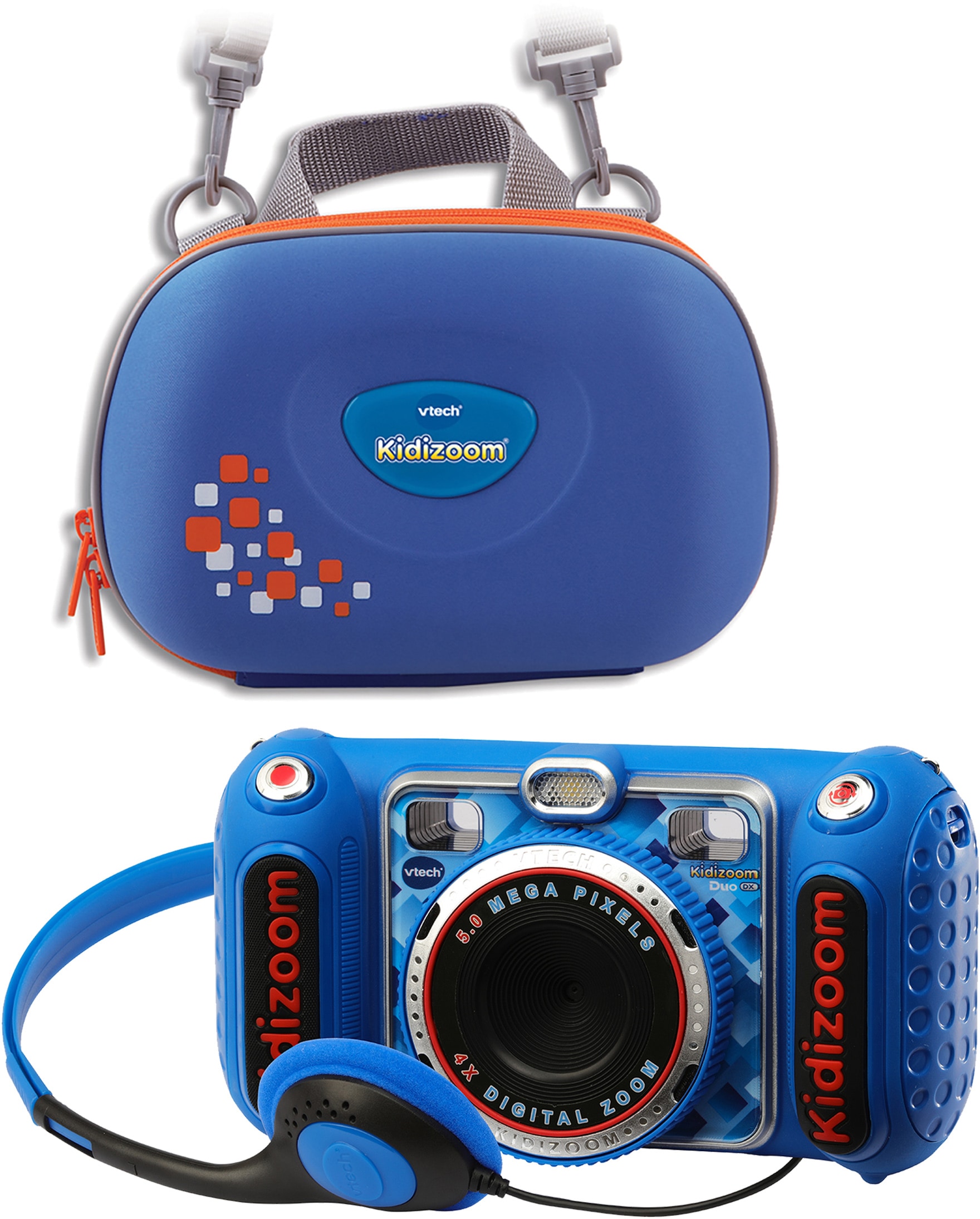 Vtech® Kinderkamera »KidiZoom jetzt im blau«, DX, Duo Tragetasche 5 inkl. MP, %Sale