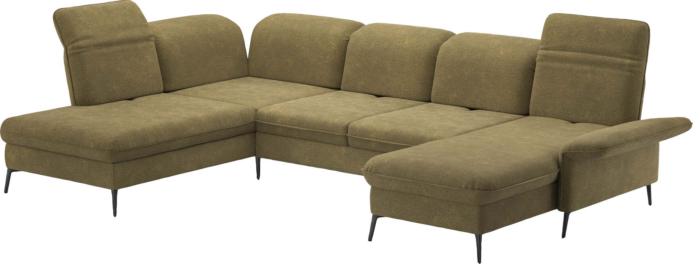 sit&more Wohnlandschaft »Emely, inkl. Sitztiefenverstellung«, wahlweise mit Bettfunktion,Bettkasten,Kopf- & Armteilverstellung