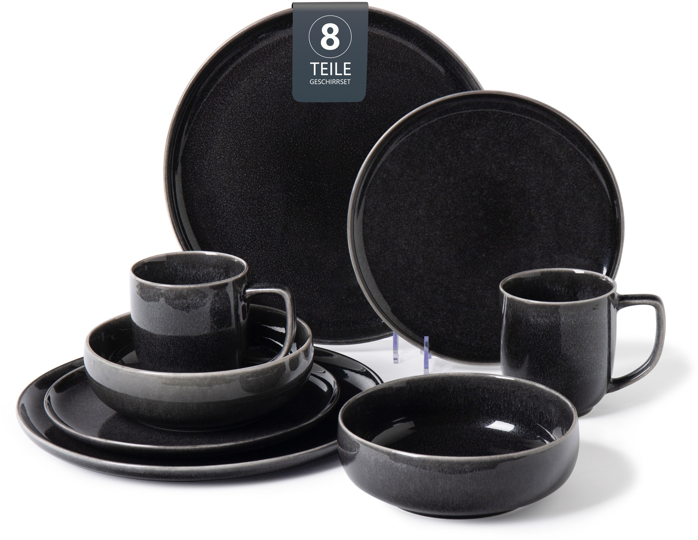 my home Geschirr-Set »Fyns, mit Reaktivglasur« spülmaschinenfest und mikrow günstig online kaufen