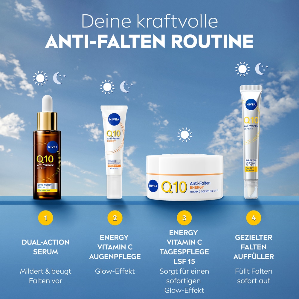 Nivea Tagescreme »Q10 Anti-Falten Energy Tagespflege LSF 15« 24h Feuchtigkeit für strahlendes, gesundes Hautbild