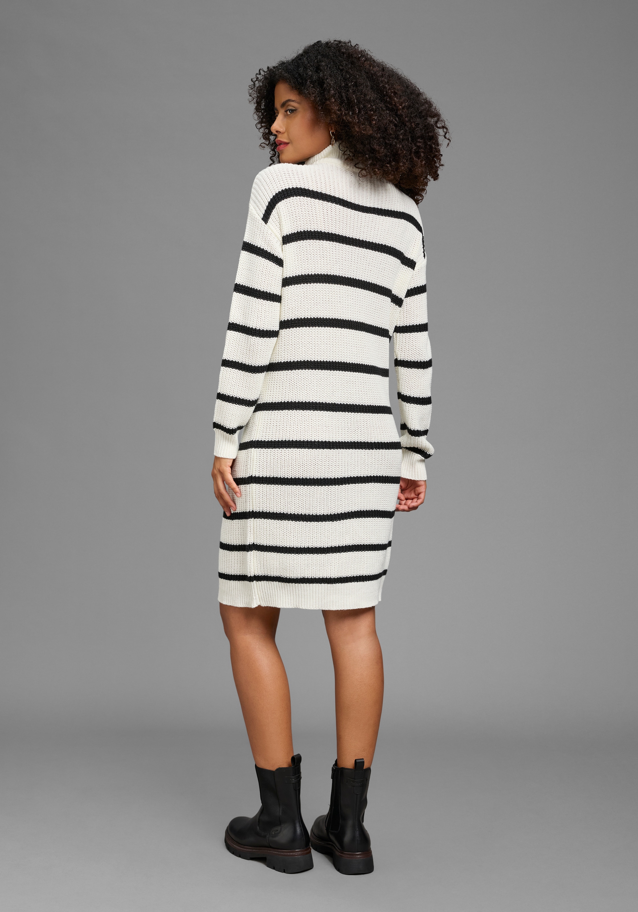 Neun Monate Umstandskleid »Umstand-Strickkleid mit Zipper - Stillpullover« Langarm, aus Strickmaterial, mit Reißverschluss