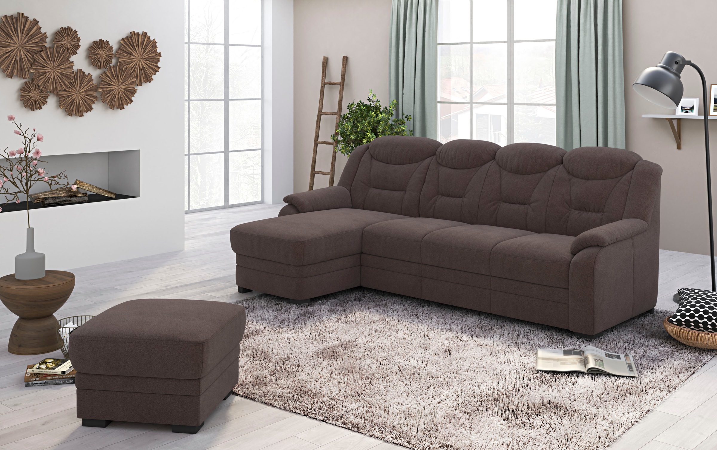 COTTA Ecksofa "Marcus L-Form" wahlweise mit Bettfunktion günstig online kaufen