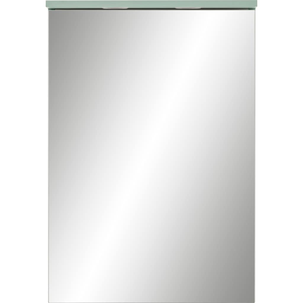 Schildmeyer Spiegelschrank »Sarah«, Breite 50,4 cm, 1-türig, 2 LED-Einbaustrahler, Schalter-/Steckdosenbox, Glaseinlegeböden, Made in Germany