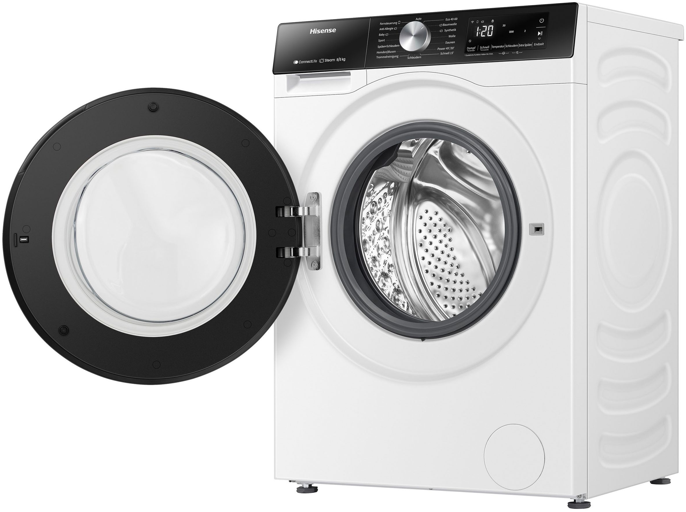 Hisense Waschtrockner »WD3S8043BB3« 3S Serie 8 kg /5 kg 72 dB(A)