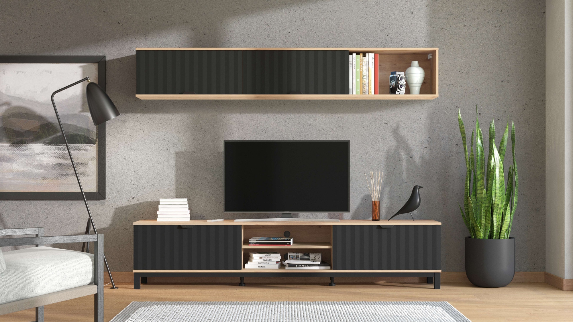 INOSIGN Wohnwand »Monaco inkl. TV- Board und Wandregal« Komplett-Set, 2 Stk günstig online kaufen
