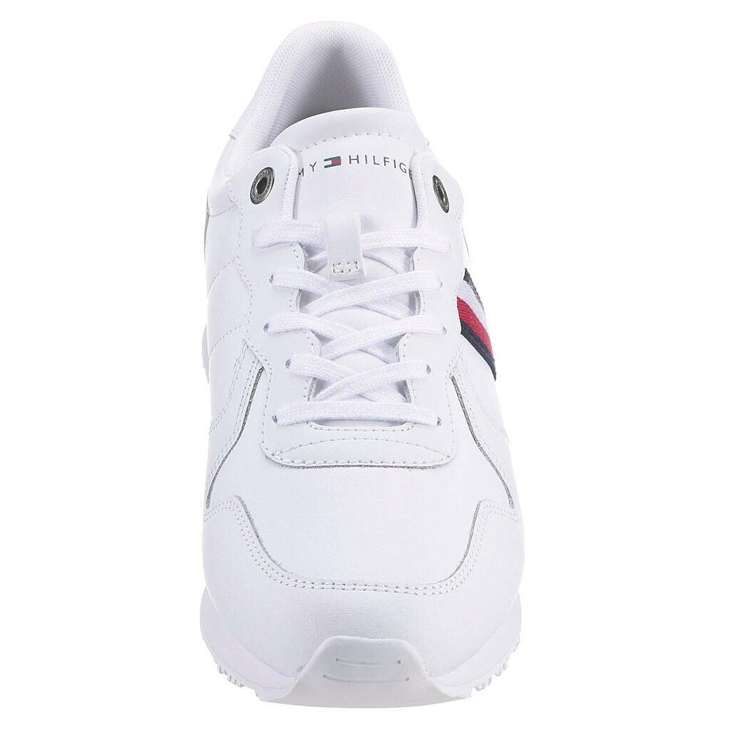Tommy Hilfiger Sneaker »ICONIC RUNNER LEATHER«, mit bunten Streifen