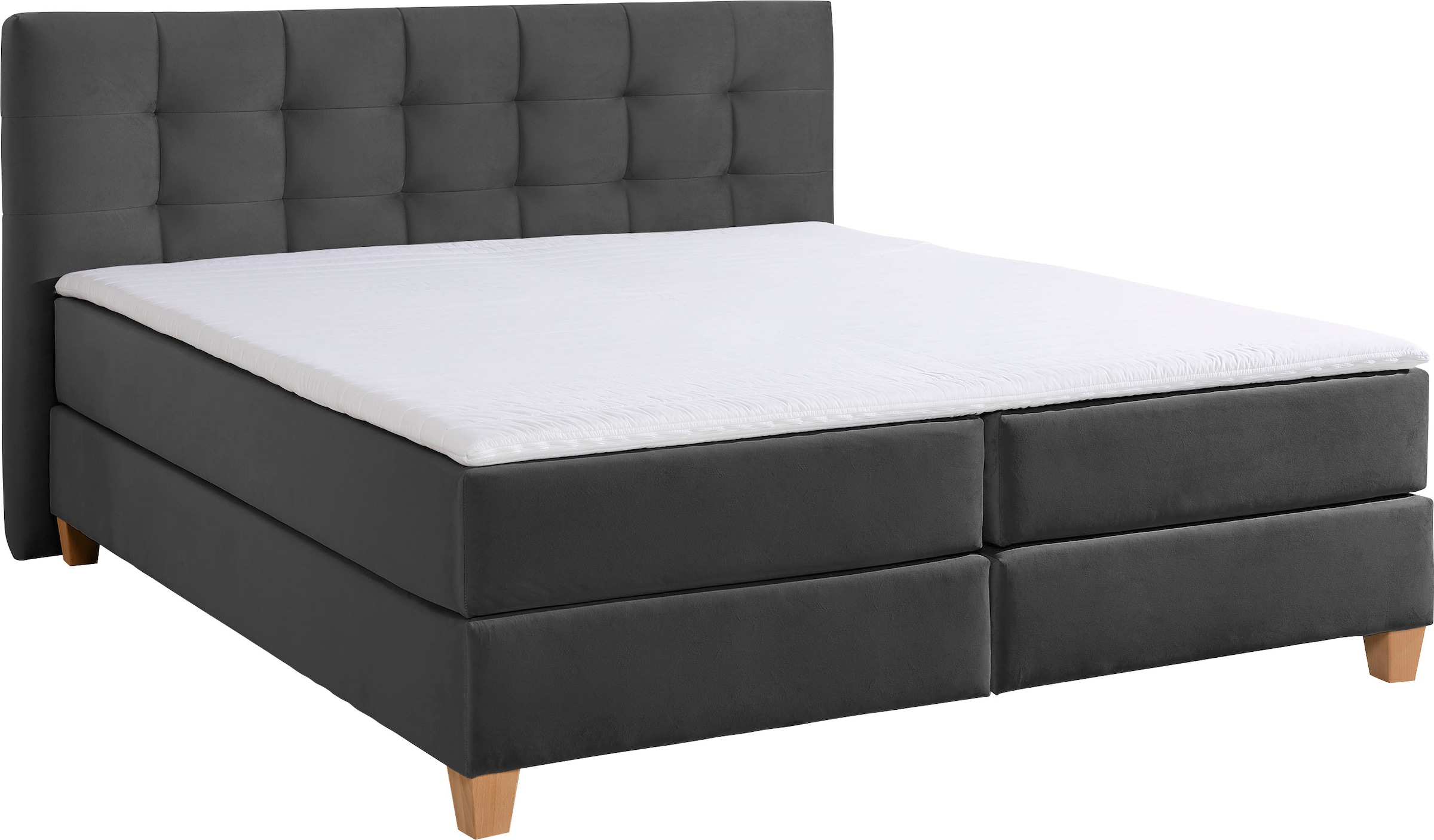 3. Bild von Home affaire Boxspringbett »Moulay«, inkl. Topper, in Überlänge 220 cm, 3 Härtegrade, auch in H4