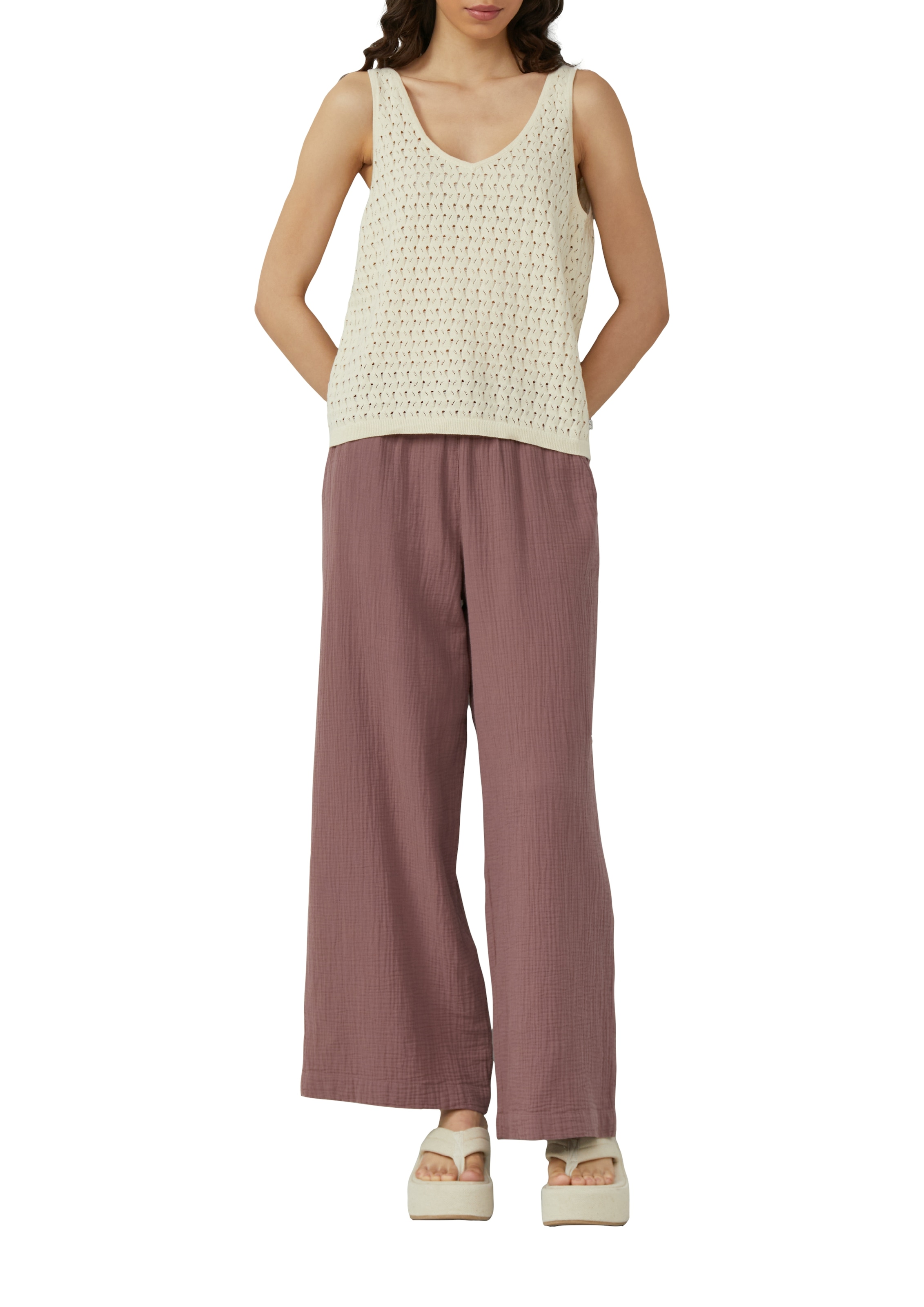 QS Stoffhose  Sommerhose mit elastischem Bund und Tunnelzug