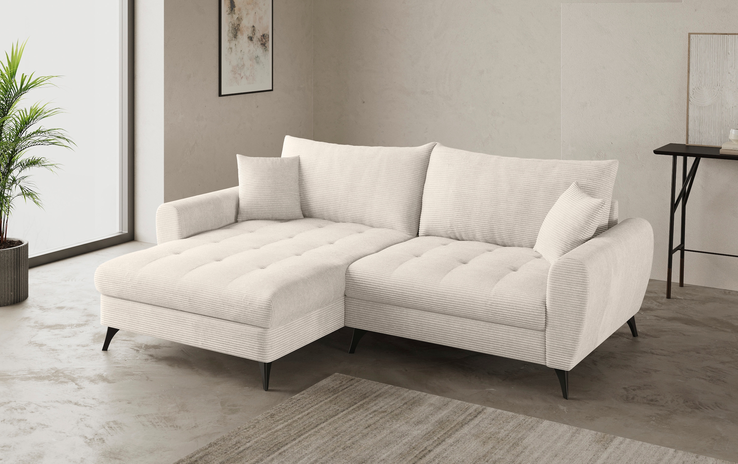 Mr. Couch Ecksofa »Blackburn II L-Form«, Wahlweise mit Kaltschaumpolsterung bis 140 kg belastbar