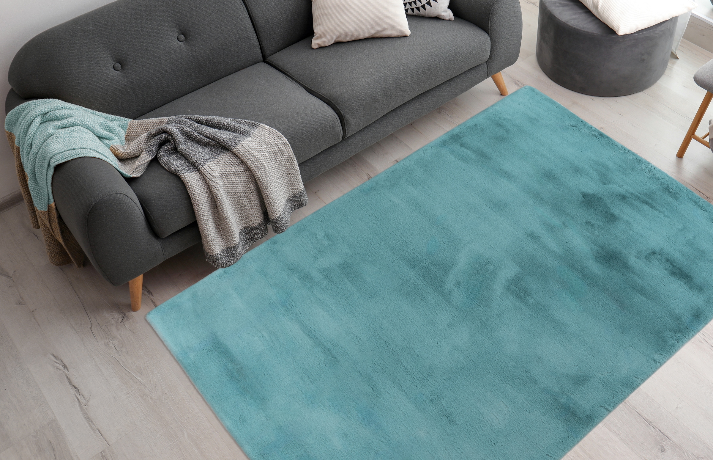 Arte Espina Fellteppich »Rabbit 100«, rechteckig, 45 mm Höhe, Kunstfell, Ka günstig online kaufen