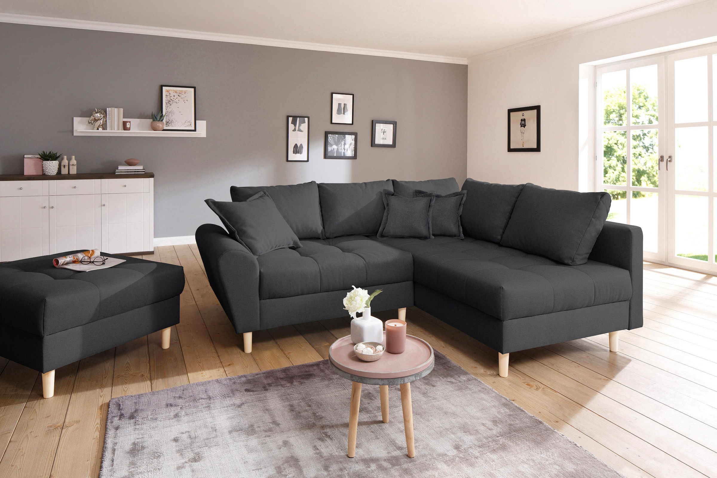Home affaire Ecksofa »Rice L-Form, B: 223 cm - OTTO. Verlässliche Qualität. günstig online kaufen