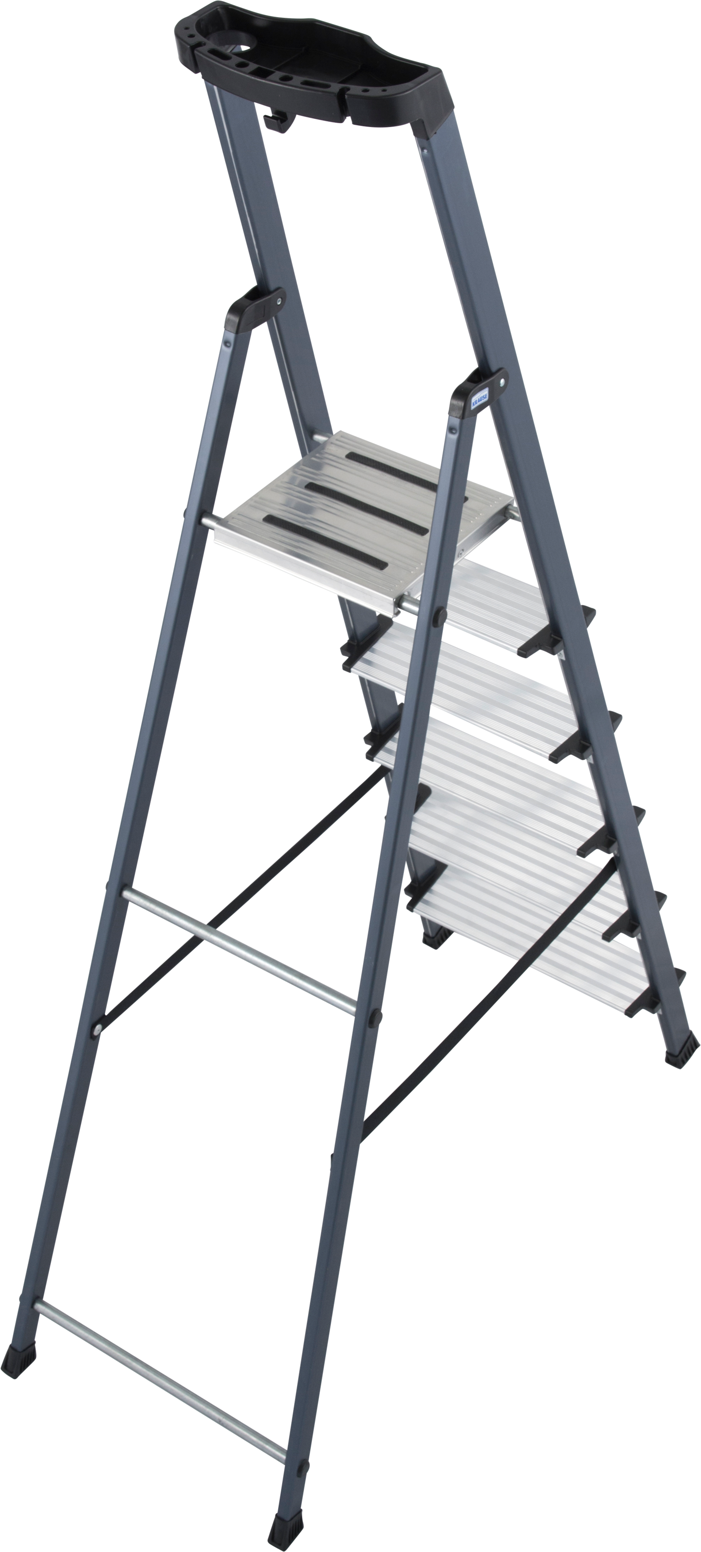 KRAUSE Stehleiter »Securo«, Alu eloxiert, 1x6 Stufen, Arbeitshöhe ca. 330 cm