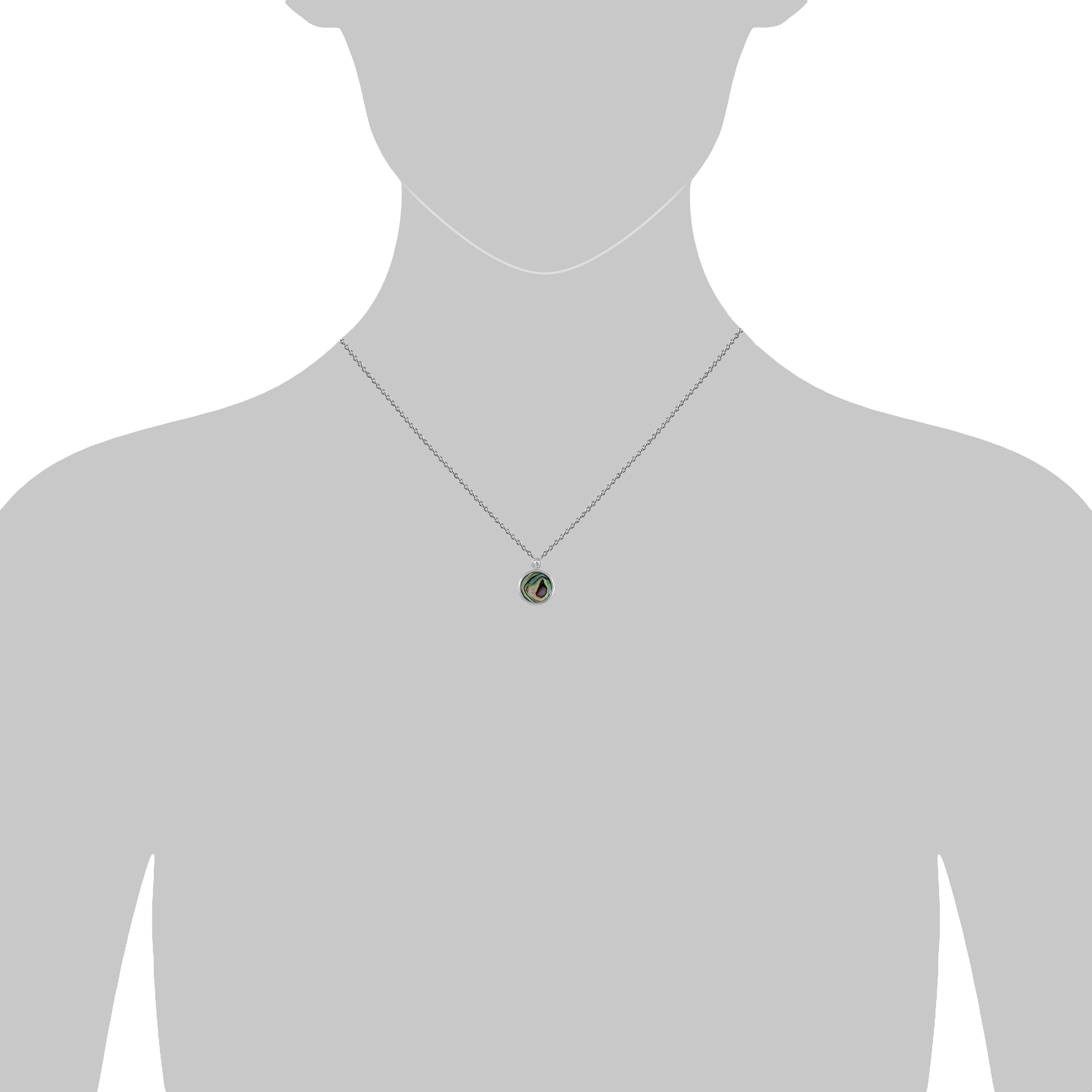 Vivance Collierkettchen »925 Silber rhodiniert Abalone Zirkonia«