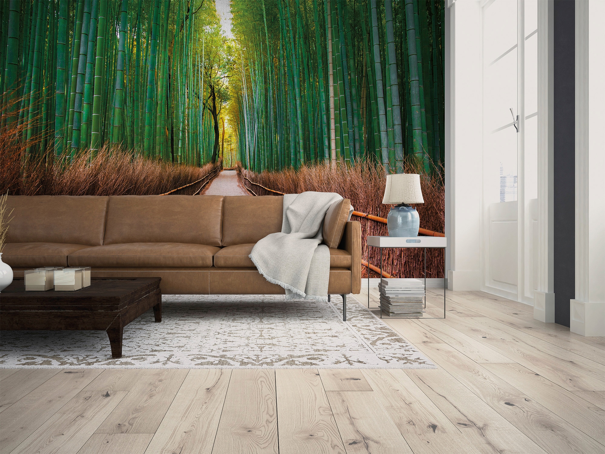 living walls Fototapete »Designwalls Bambus Walk«, Vlies, Wand, Schräge, Decke