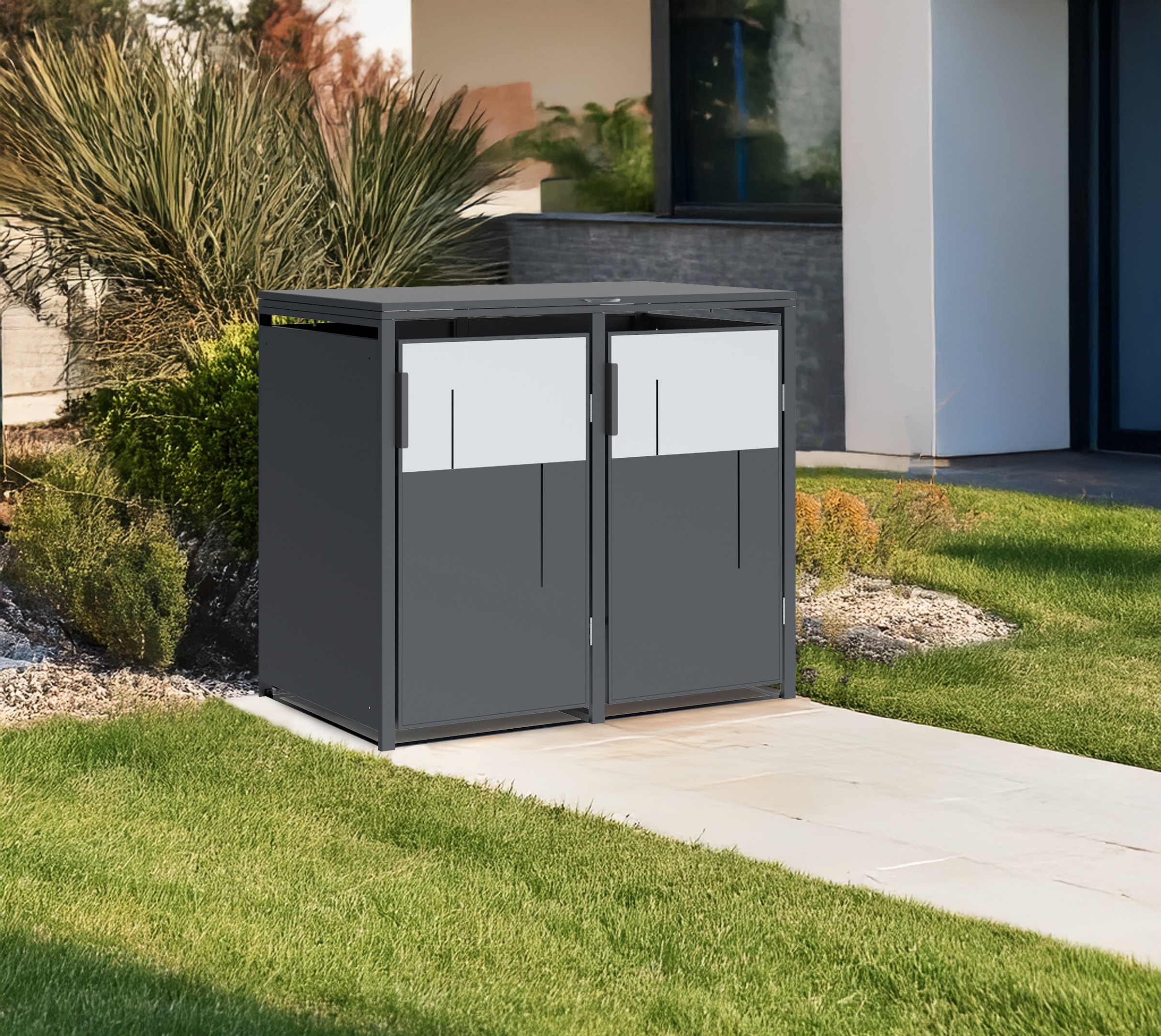 WESTMANN Mülltonnenbox »Tonus 2« BxTxH: 132x80x113 cm, für 2x240 L Mülltonnen