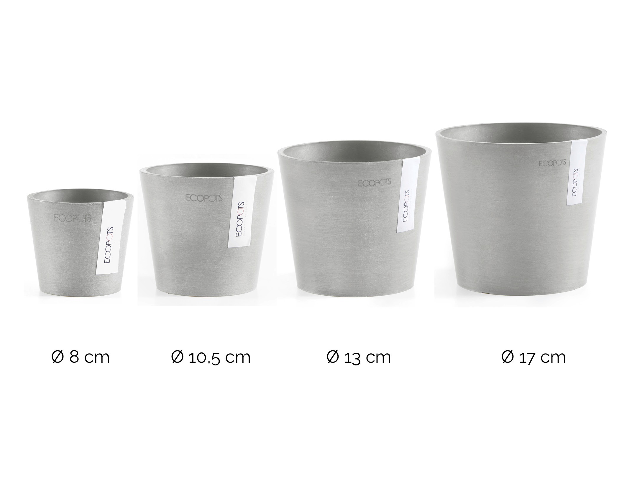 ECOPOTS Blumentopf »Amsterdam Mini«, (Set, 4 St.), in verschiedenen Größen