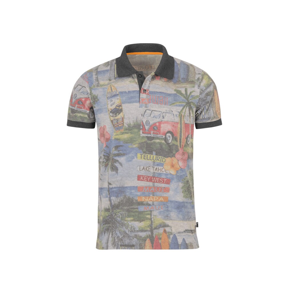 Trigema Poloshirt »TRIGEMA Farbenfrohes Poloshirt mit modischem Druck«