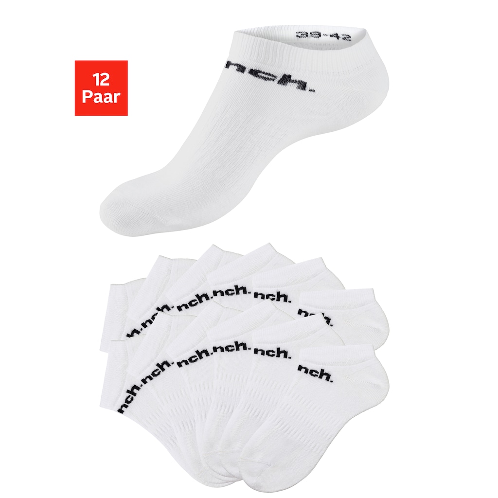 Bench. Sportsocken, (Set, 12 Paar), Sneakersocken mit klassischem Logoschriftzug