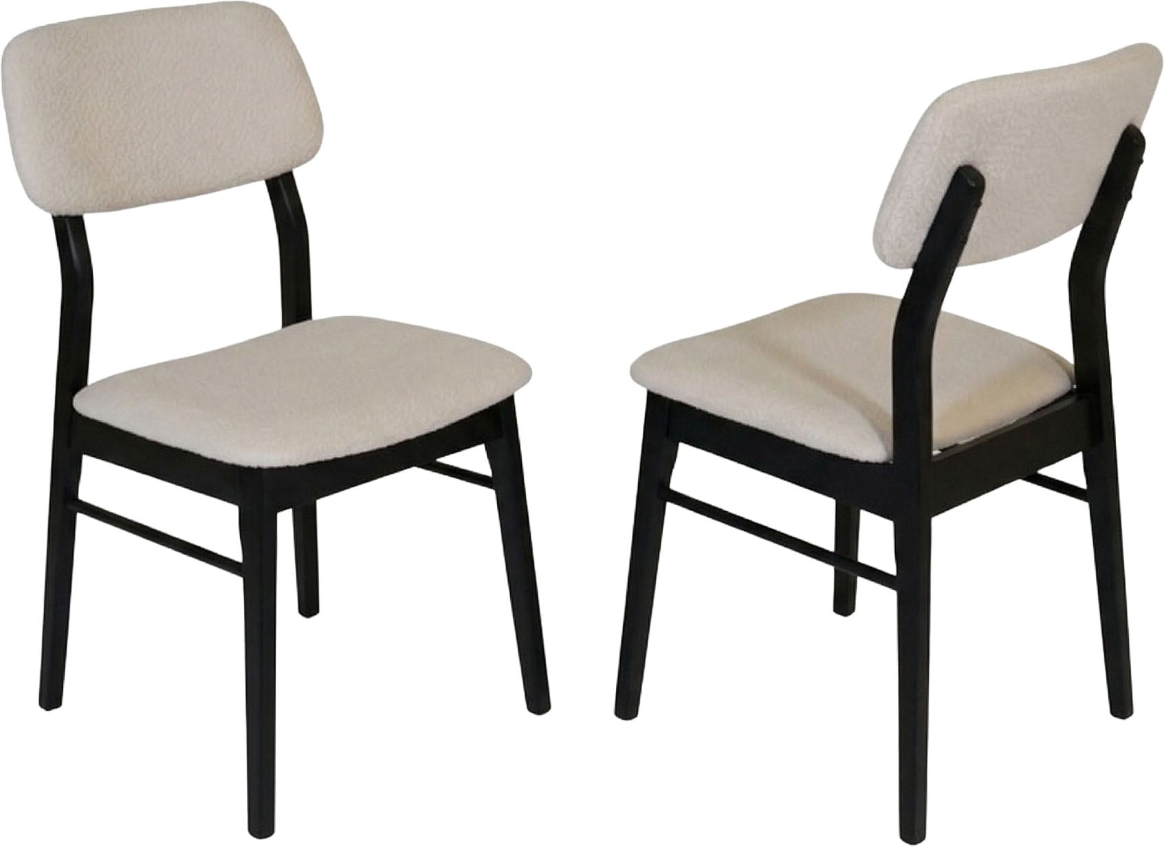 Jahnke Esszimmerstuhl »JOY SIT DUO« (Set) Esszimmerstuhl (2er Set), Massivholz, Boucle-Stoff,bis 110kg belastbar