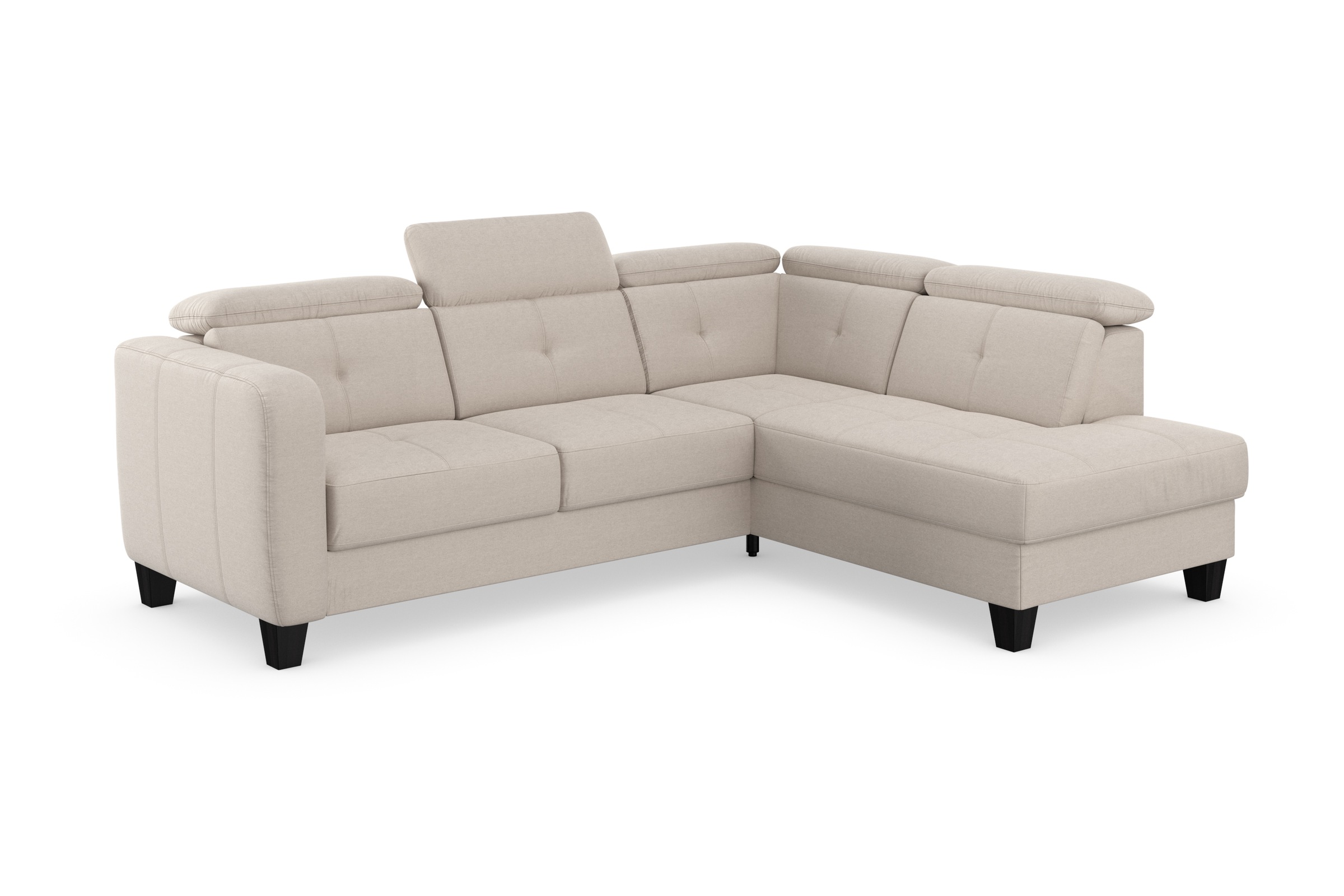 sit&more Ecksofa »Belluci L-Form«, inklusive Federkern, wahlweise mit Bettfunktion und Bettkasten