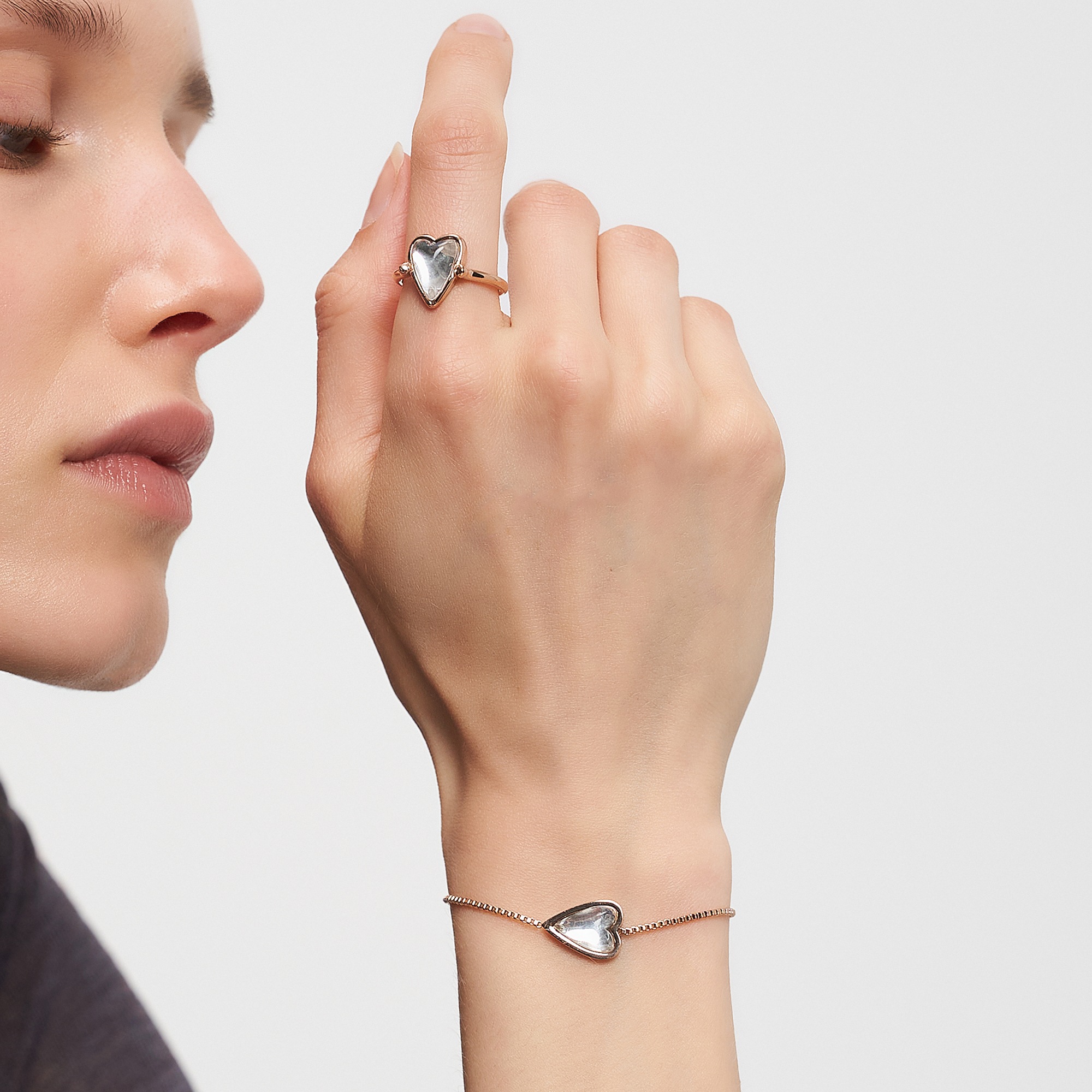 Liebeskind Berlin Fingerring »Schmuck Geschenk Glass Heart Ring«