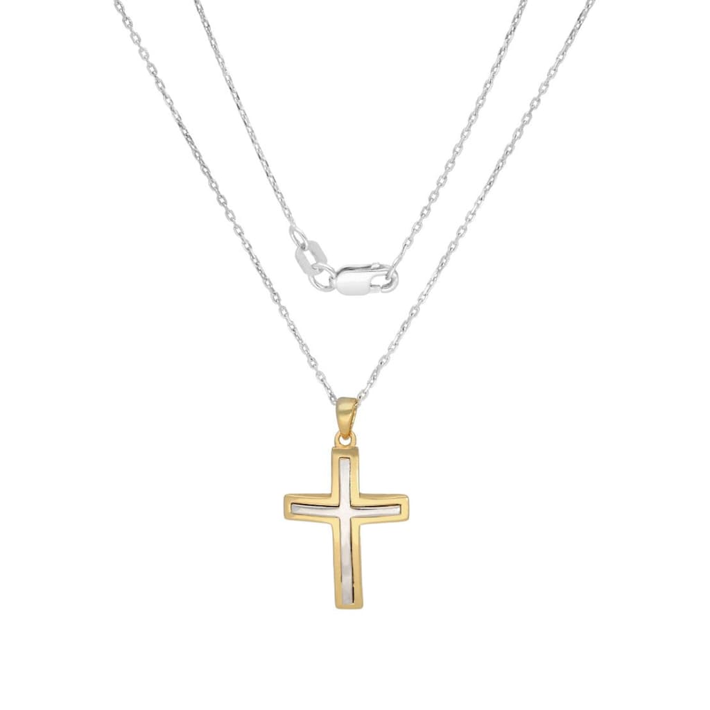 Firetti Kette mit Anhänger »Schmuck Geschenk Silber 925 Halsschmuck Halskette Ankerkette Kreuz«