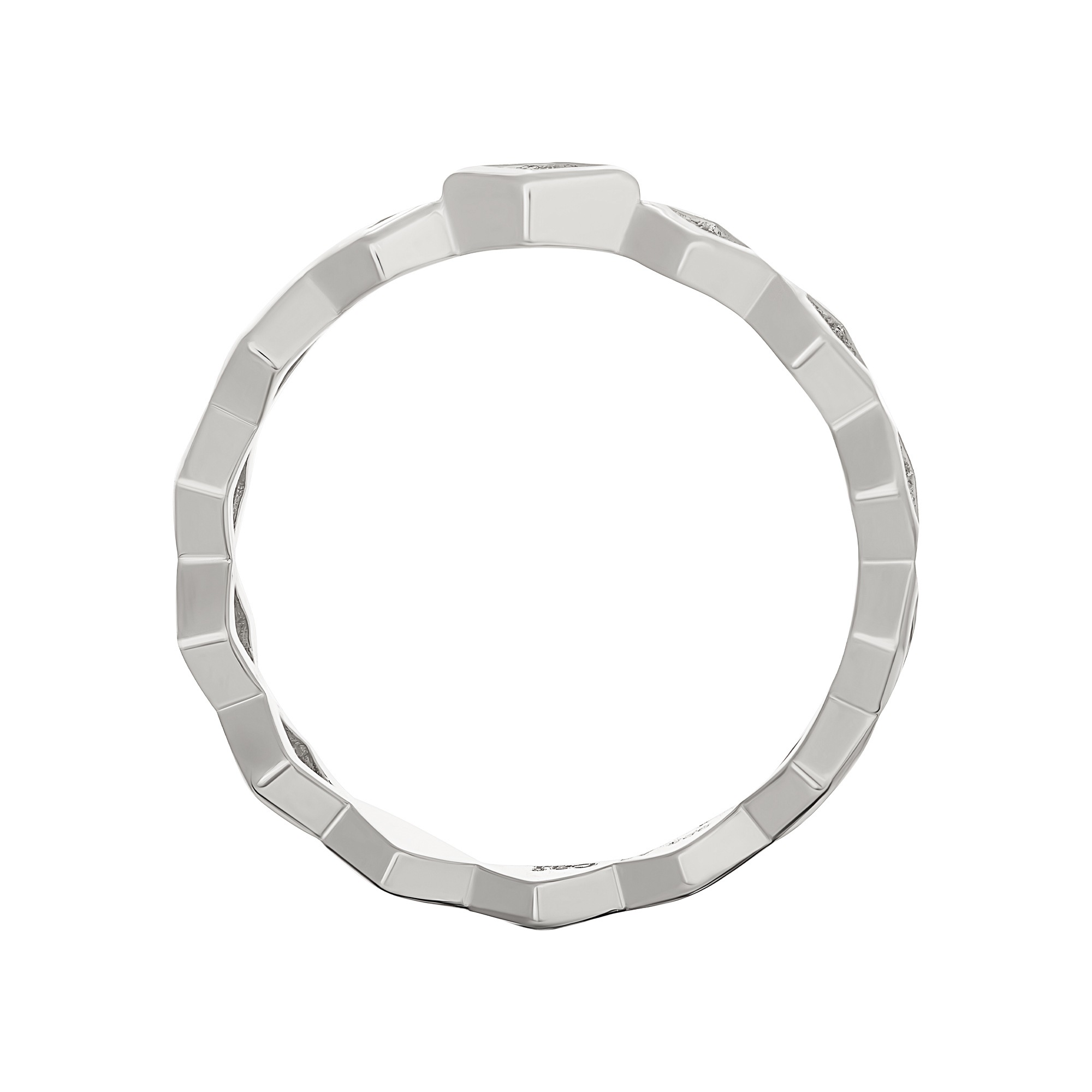 CAÏ Fingerring »925 Silber rhodiniert Rauten mit Zirkonia«