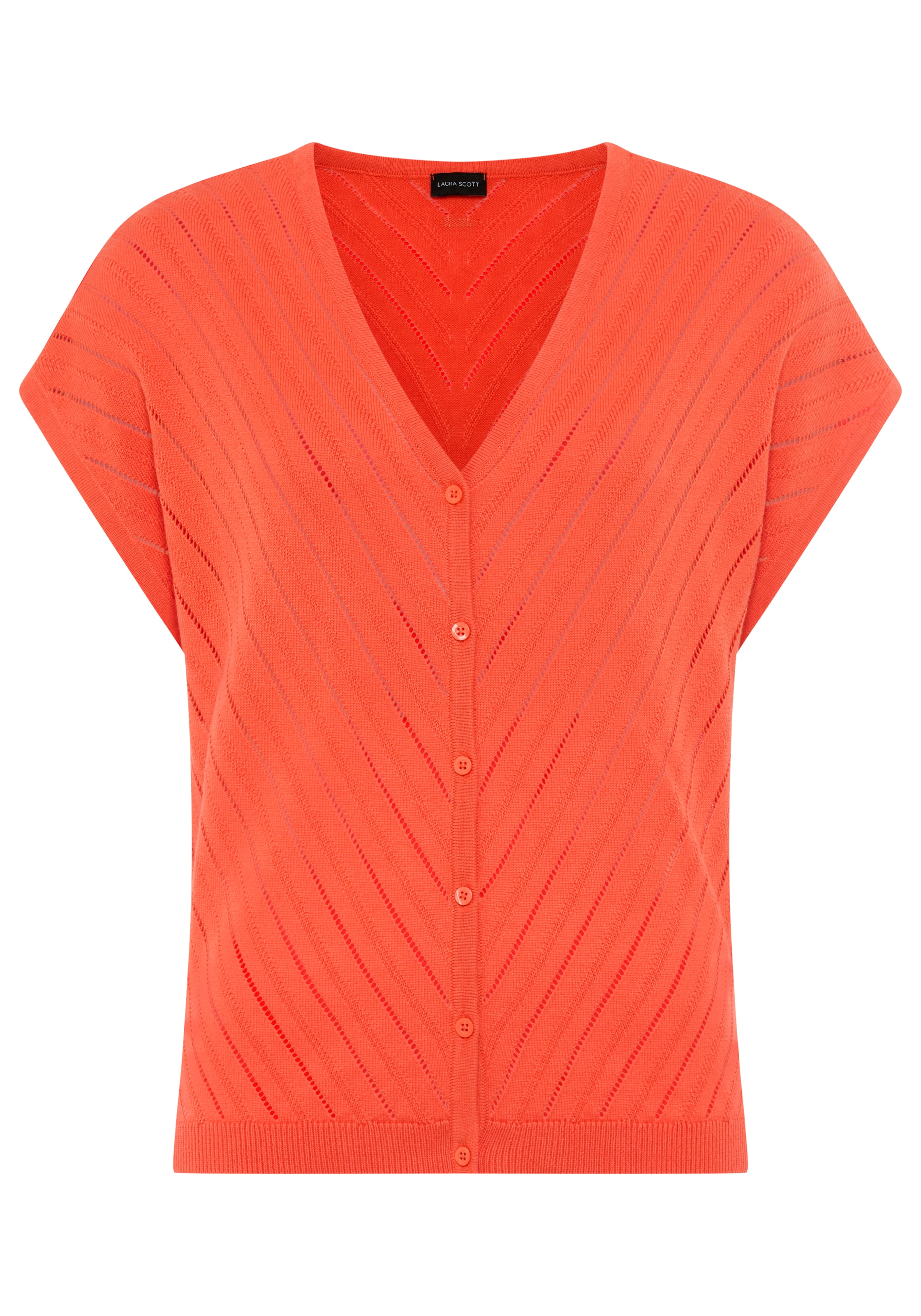 Laura Scott Strickjacke mit offener Struktur für sommerliche Looks