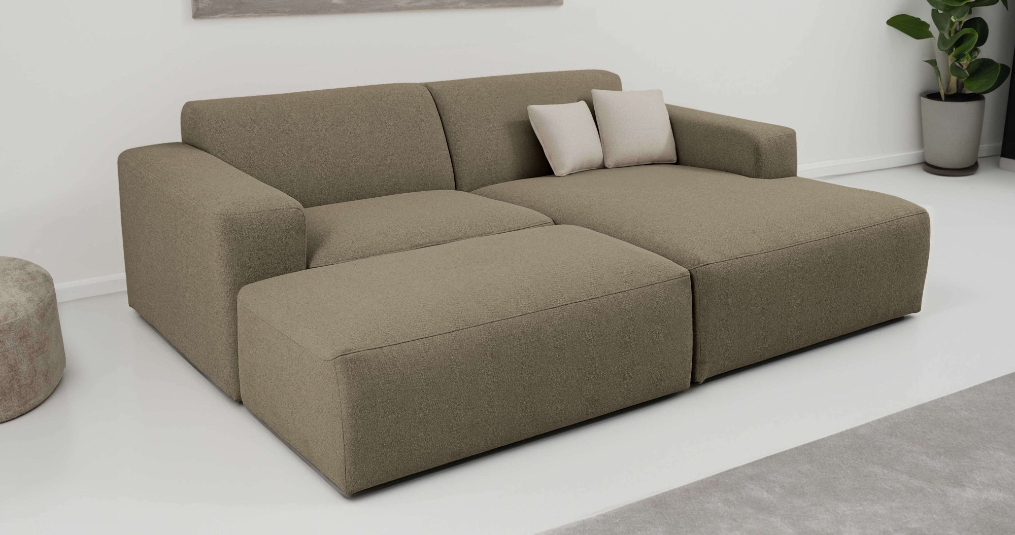 INOSIGN Ecksofa »Koa,228cm, L-Form, Modulsofa, Webstoff, Cord, Struktur« De günstig online kaufen