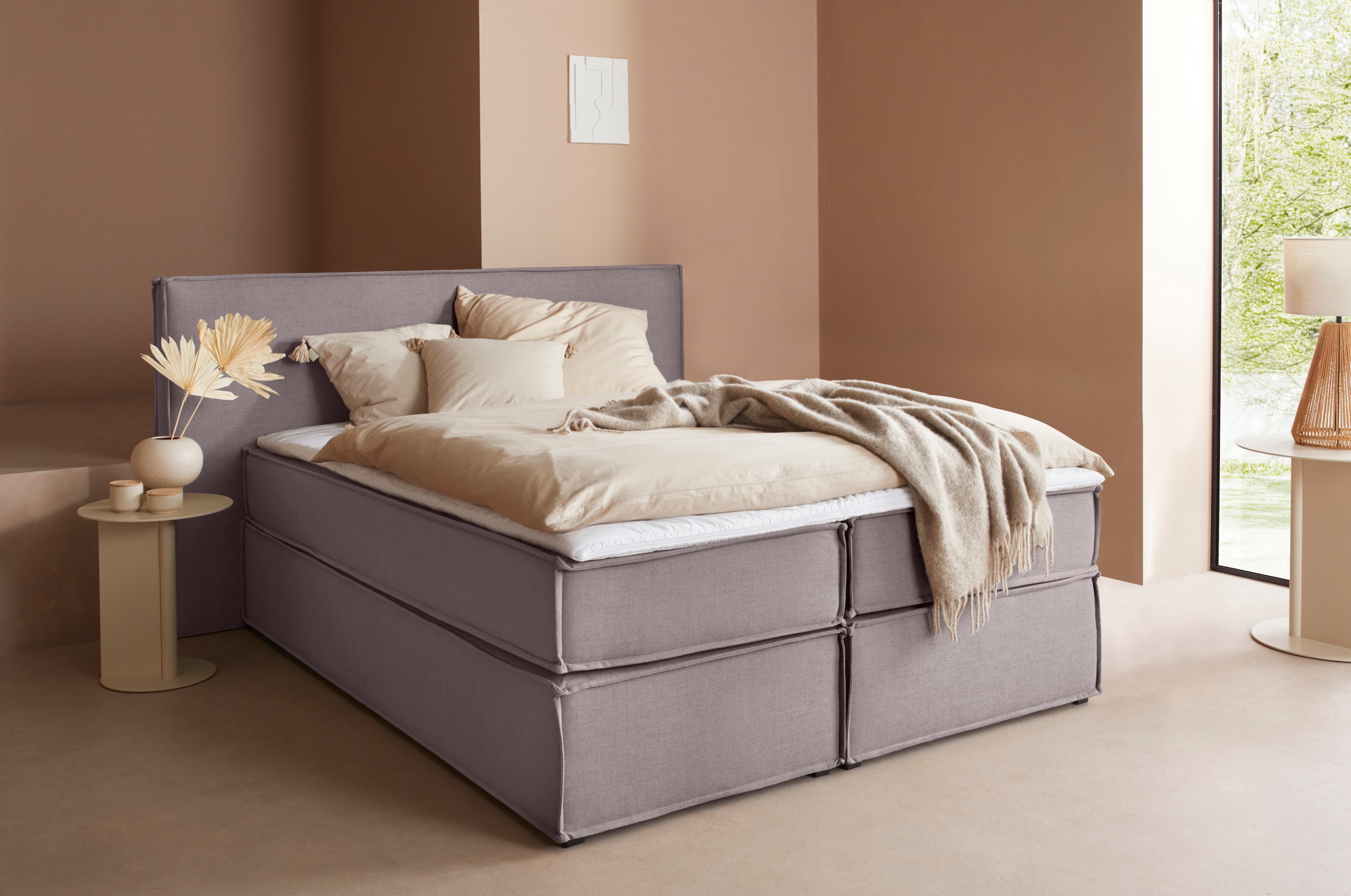 LeGer Home by Lena Gercke Boxspringbett »Yuma« incl. Topper, in 4 Breiten, günstig online kaufen