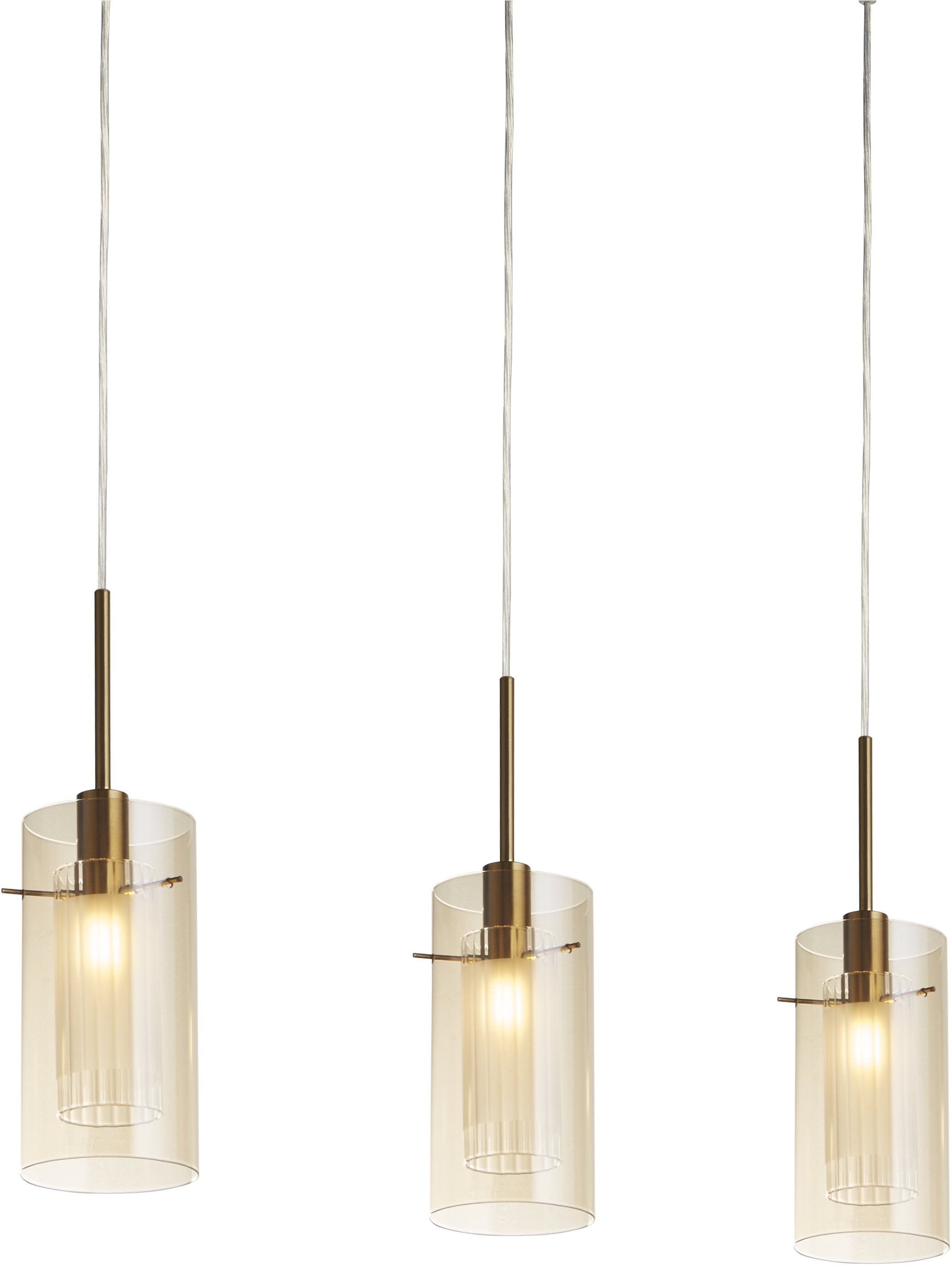 Searchlight Pendelleuchte »Duo III 3Lt Strahler - Bronze und Champagnerglas« E14 1 Stk.