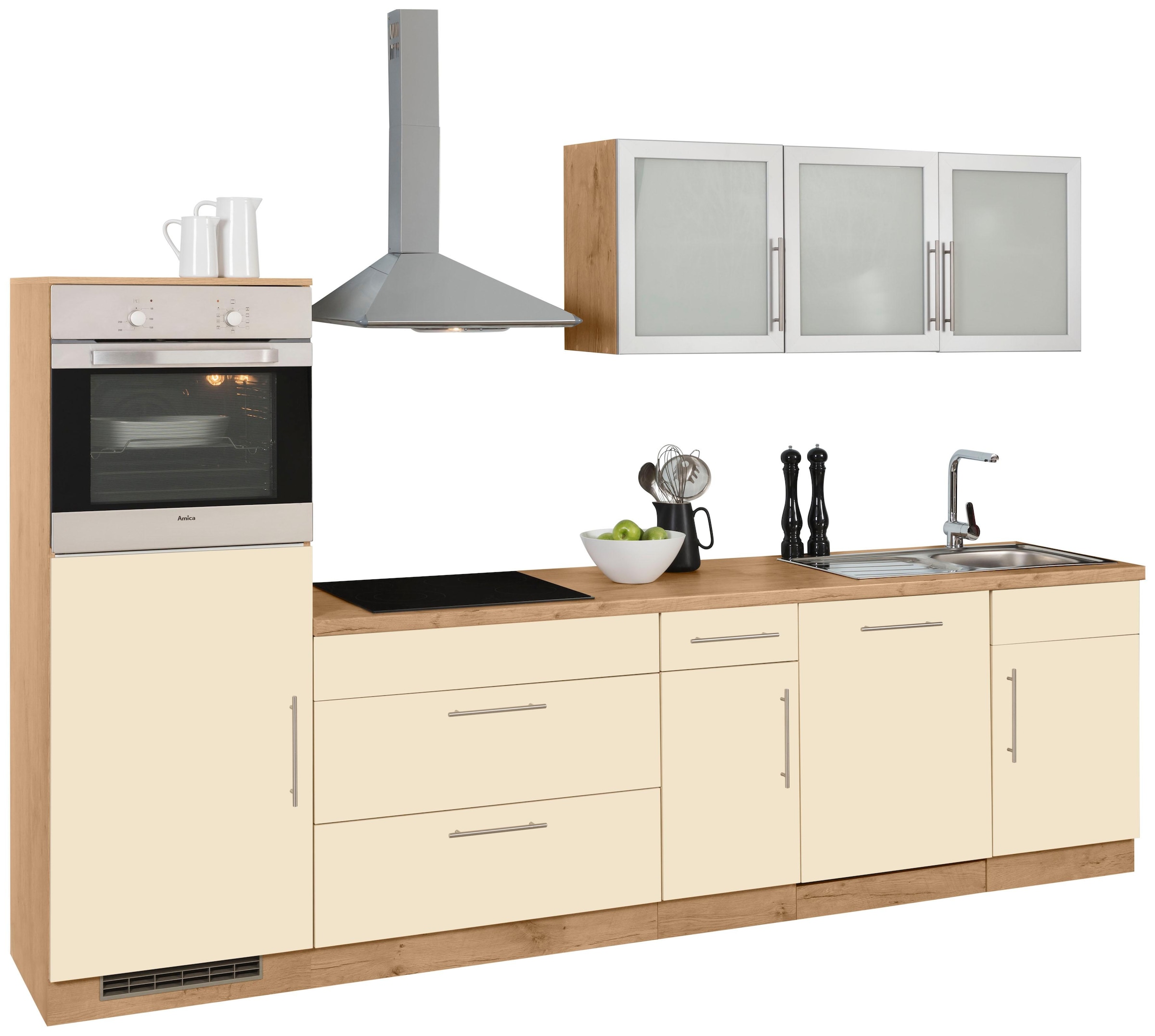 wiho Küchen Küchenzeile »Aachen«, mit E-Geräten, Breite 300 cm auf Rechnung  kaufen